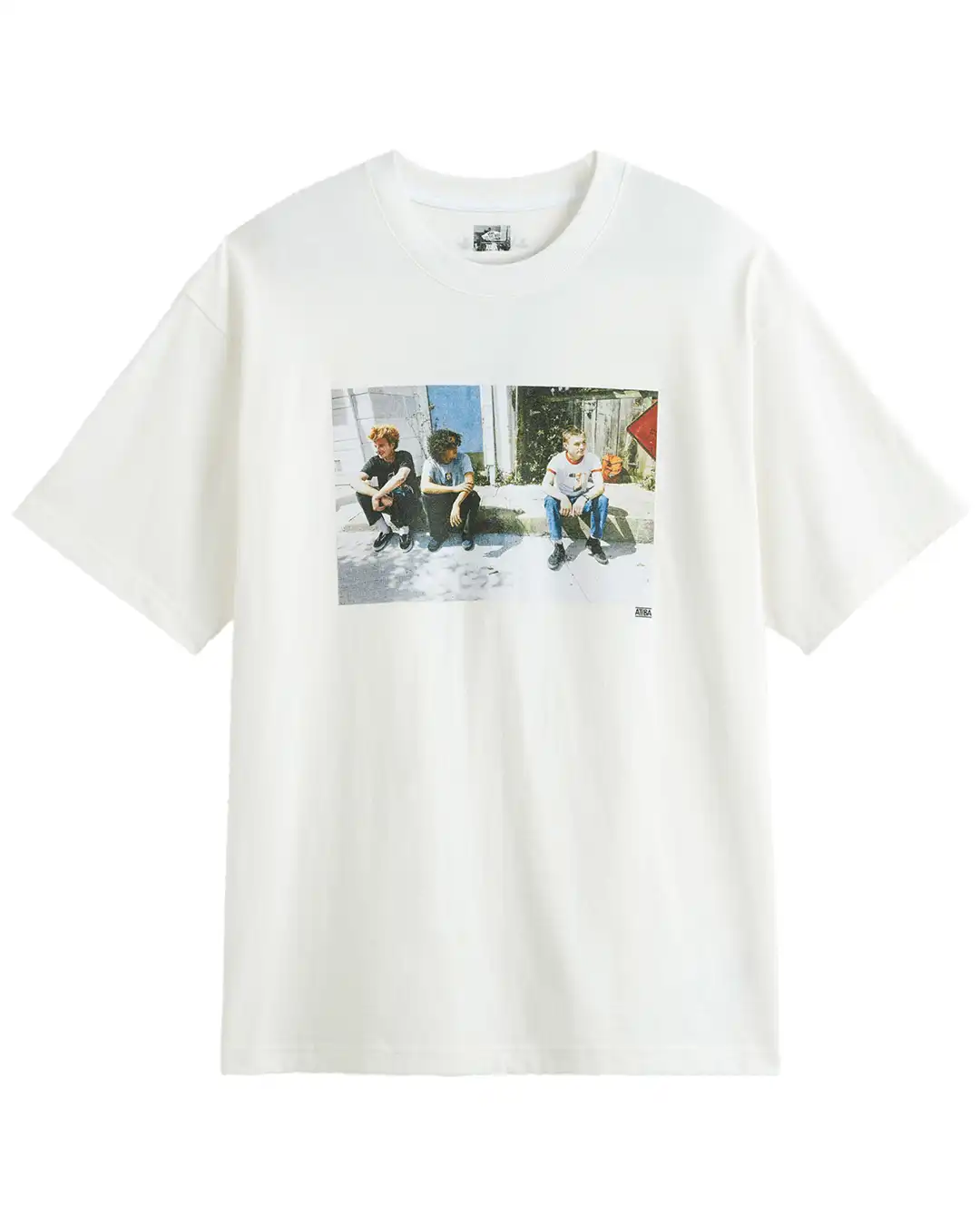 Skate Atiba Haze Curb Crew T-Shirt - White - Image 2