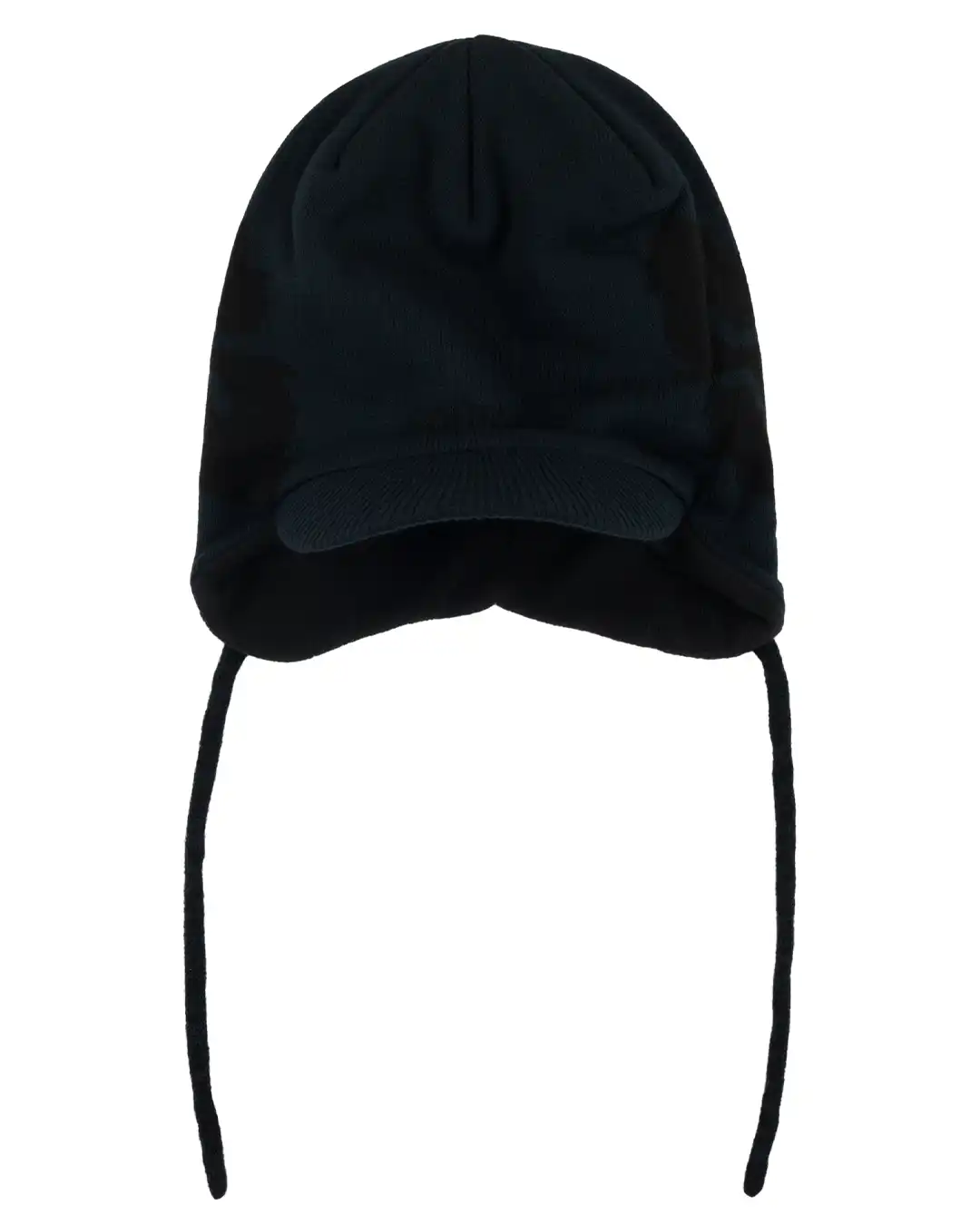 Knit Visor Cap Beanie - Black - Image 2