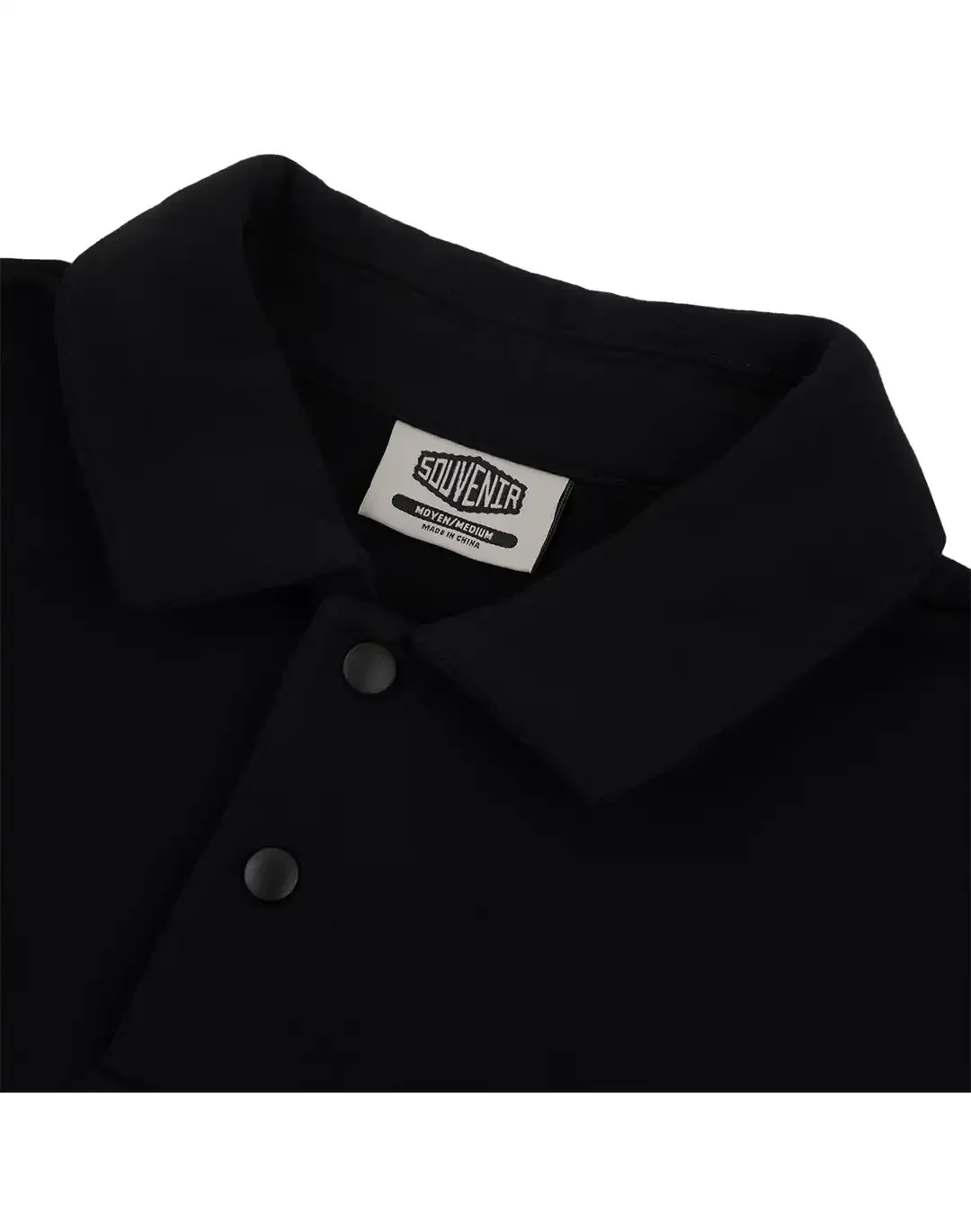 Fleece Rugby Sweatshirt - Black/Marshmallow - Image 3