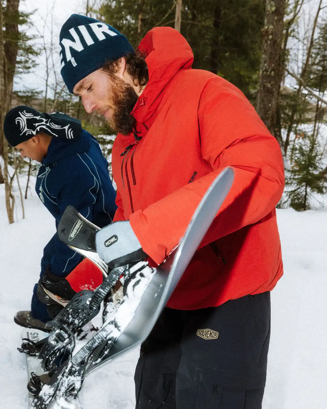 Snowboard Parka Winter Jacket - Barn Red - Image 2