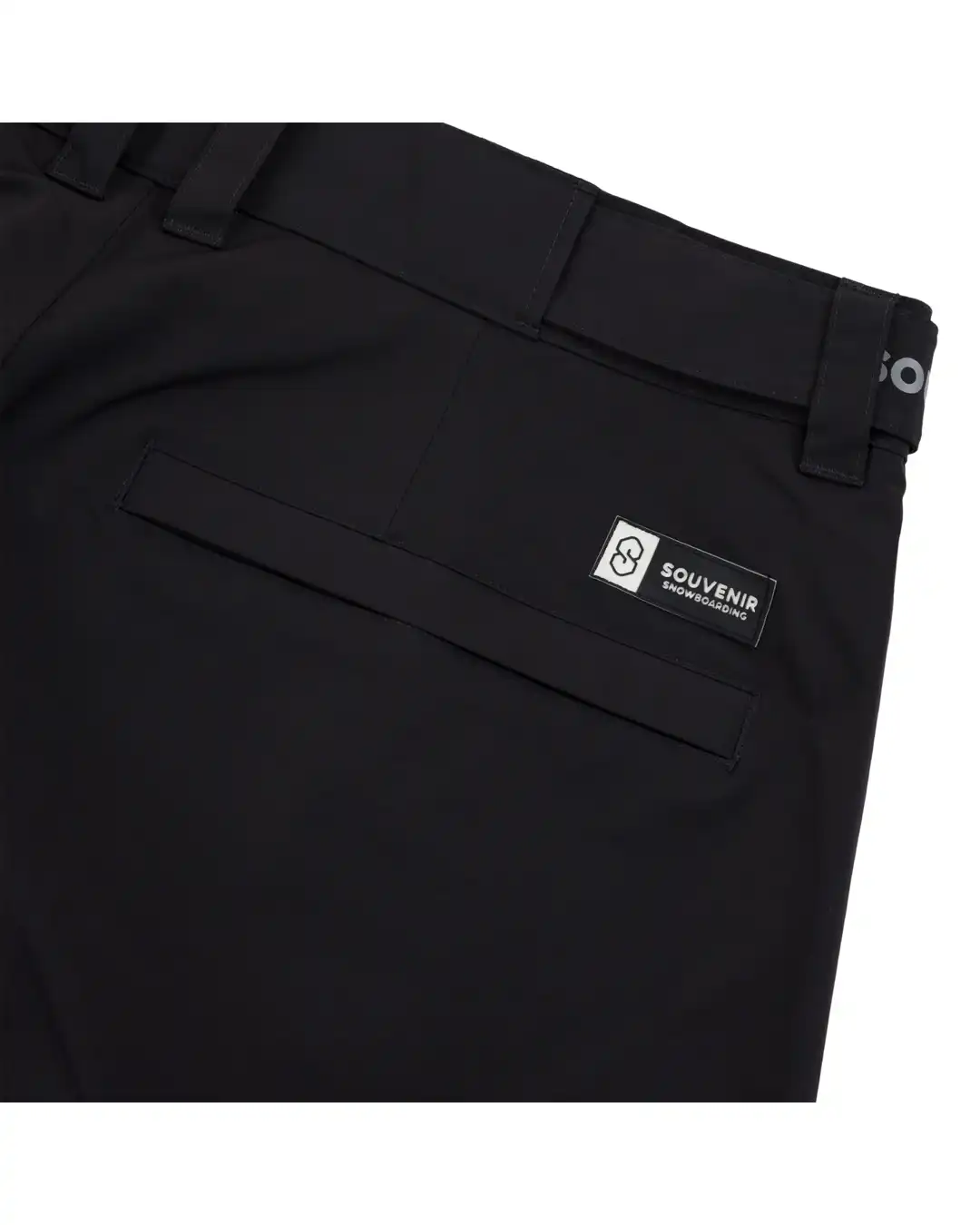 Pleated Chino Snow Pants - Black - Image 3