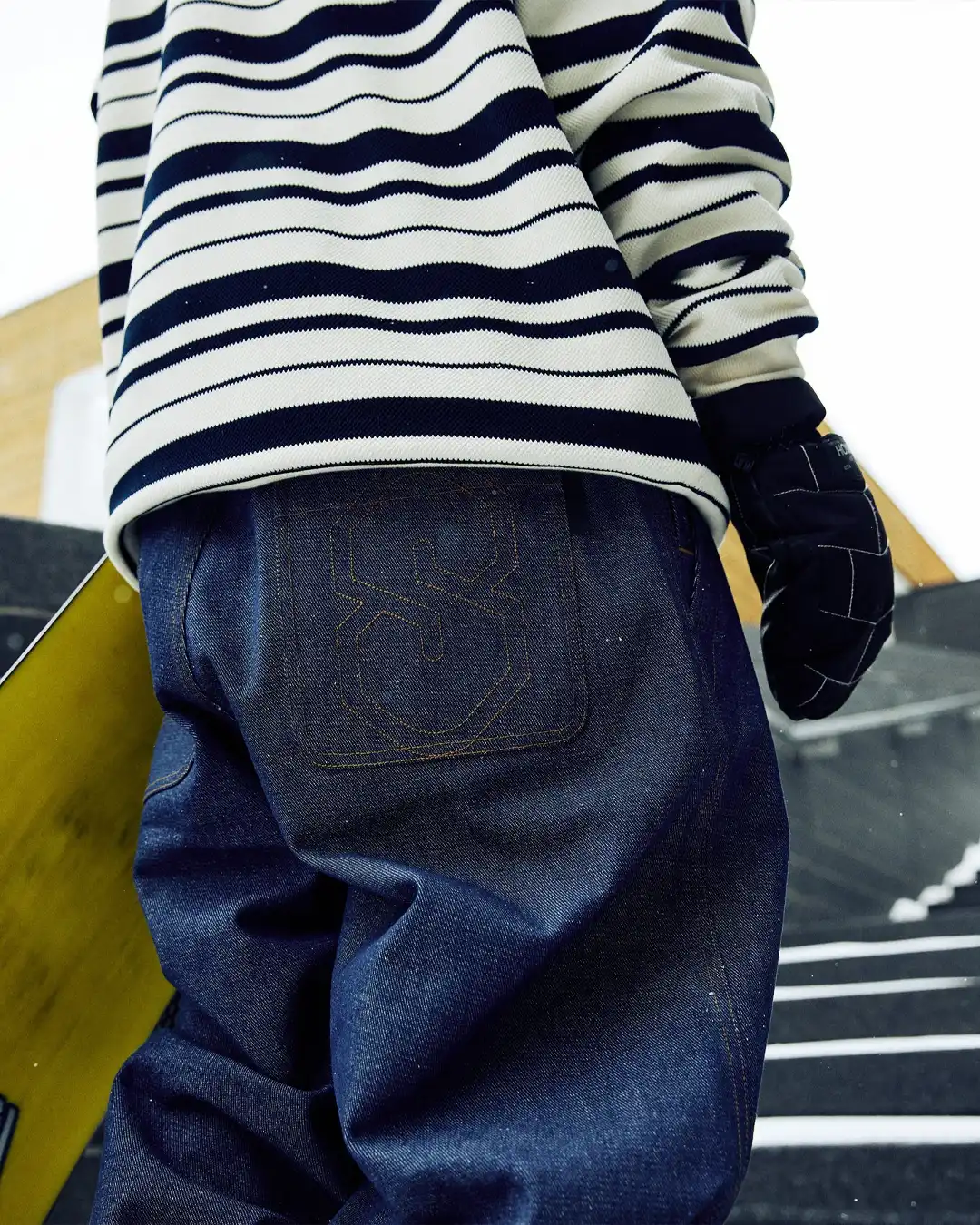 3 Ply Denim Snow Pants - Dark Denim - Image 2