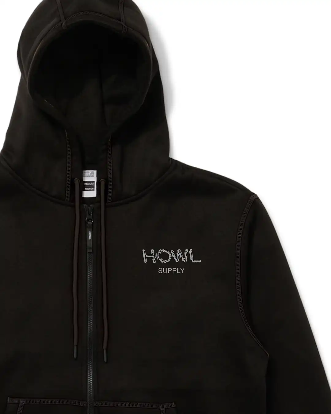 Dwr Zip Up Hoodie - Black - Image 2