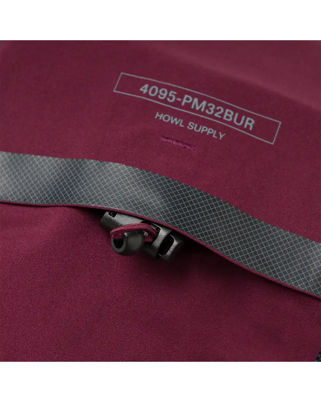 Taped Winter Jacket - Burgandy - Image 10