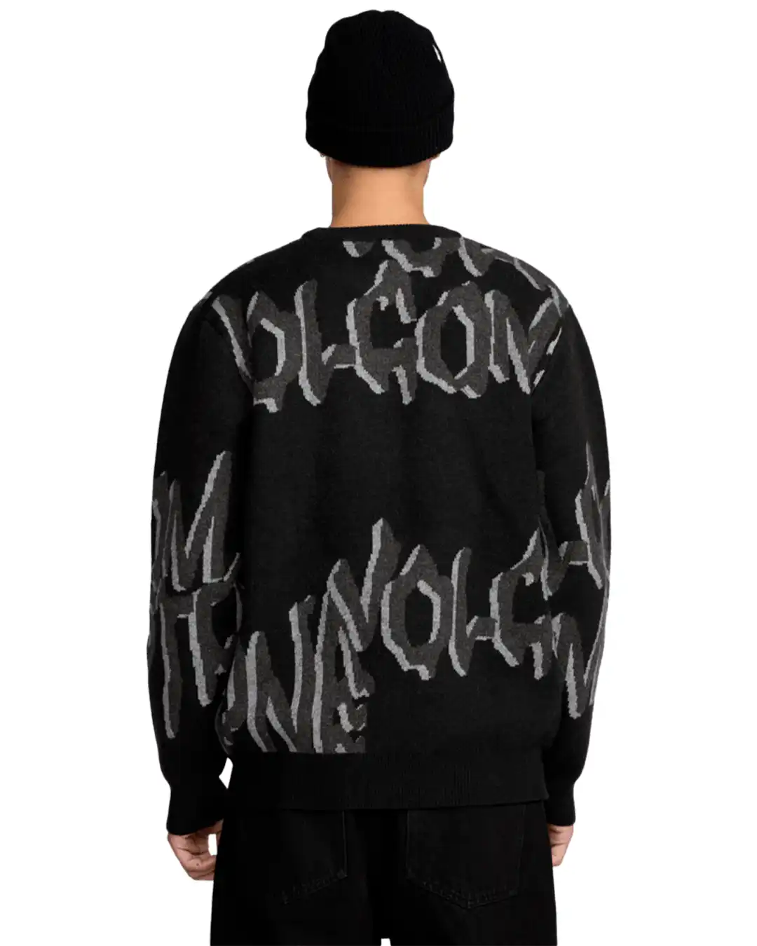 Stone Jacquard Sweatshirt - Black - Image 5