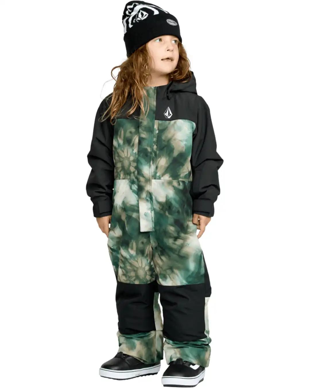 Little Flurry One Piece Kid's Winter Suit - Green - Image 3
