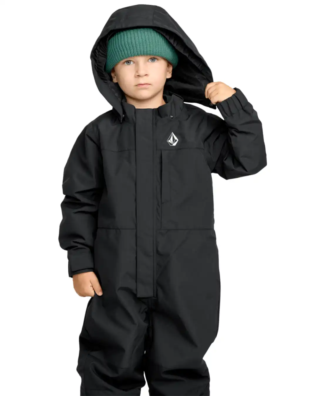 Little Flurry One Piece Kid's Winter Suit - Green - Image 8