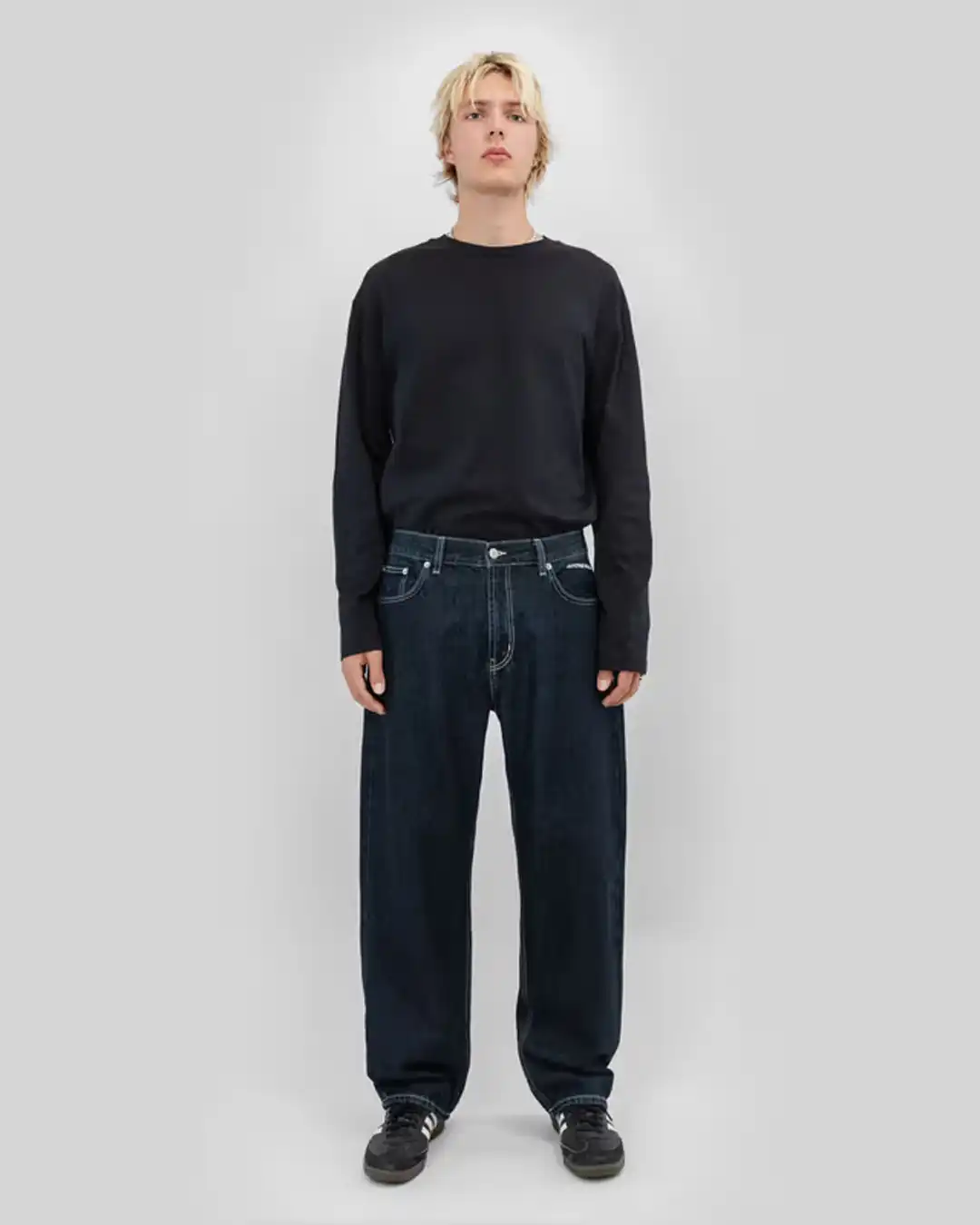 Loose Jeans - Dark Blue - Image 2