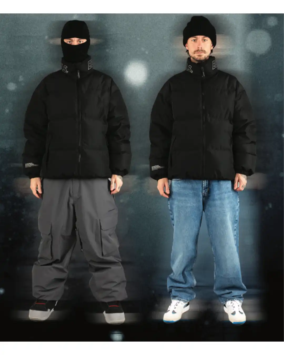 Puffer Winter Jacket - Black - Image 2