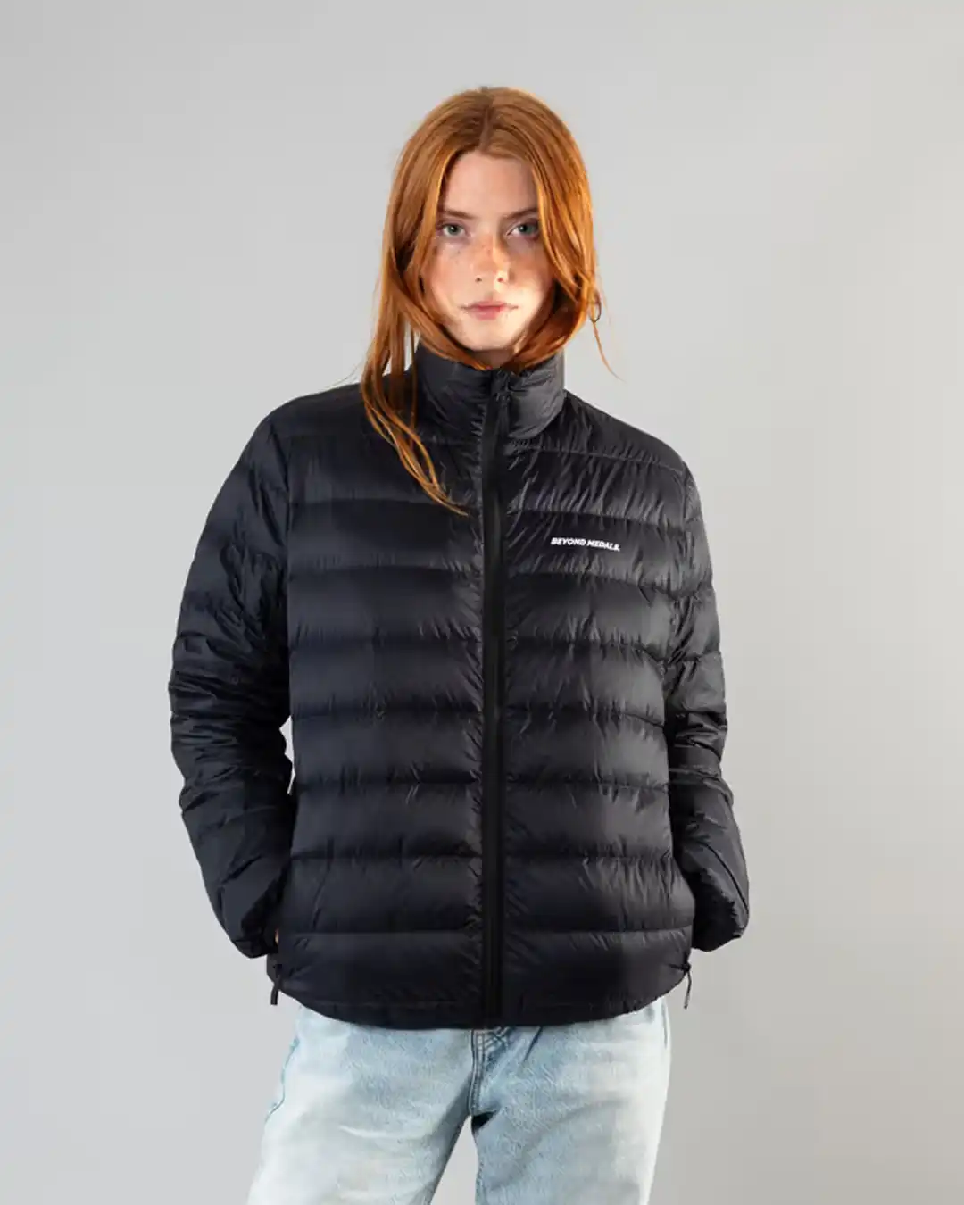 Packable Down Winter Jacket - Black - Image 5