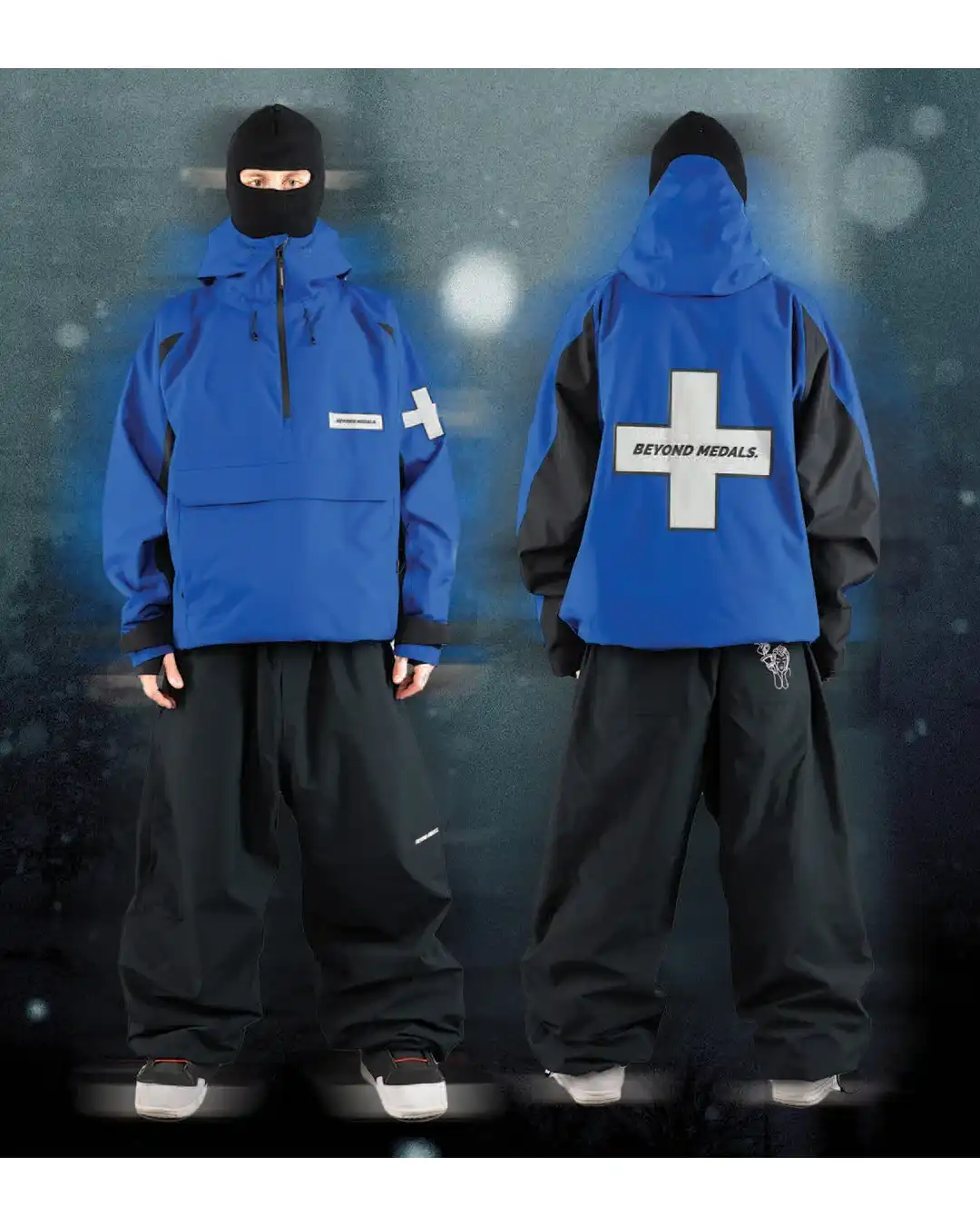 Retro Anorak 2L Winter Jacket - Blue - Image 3