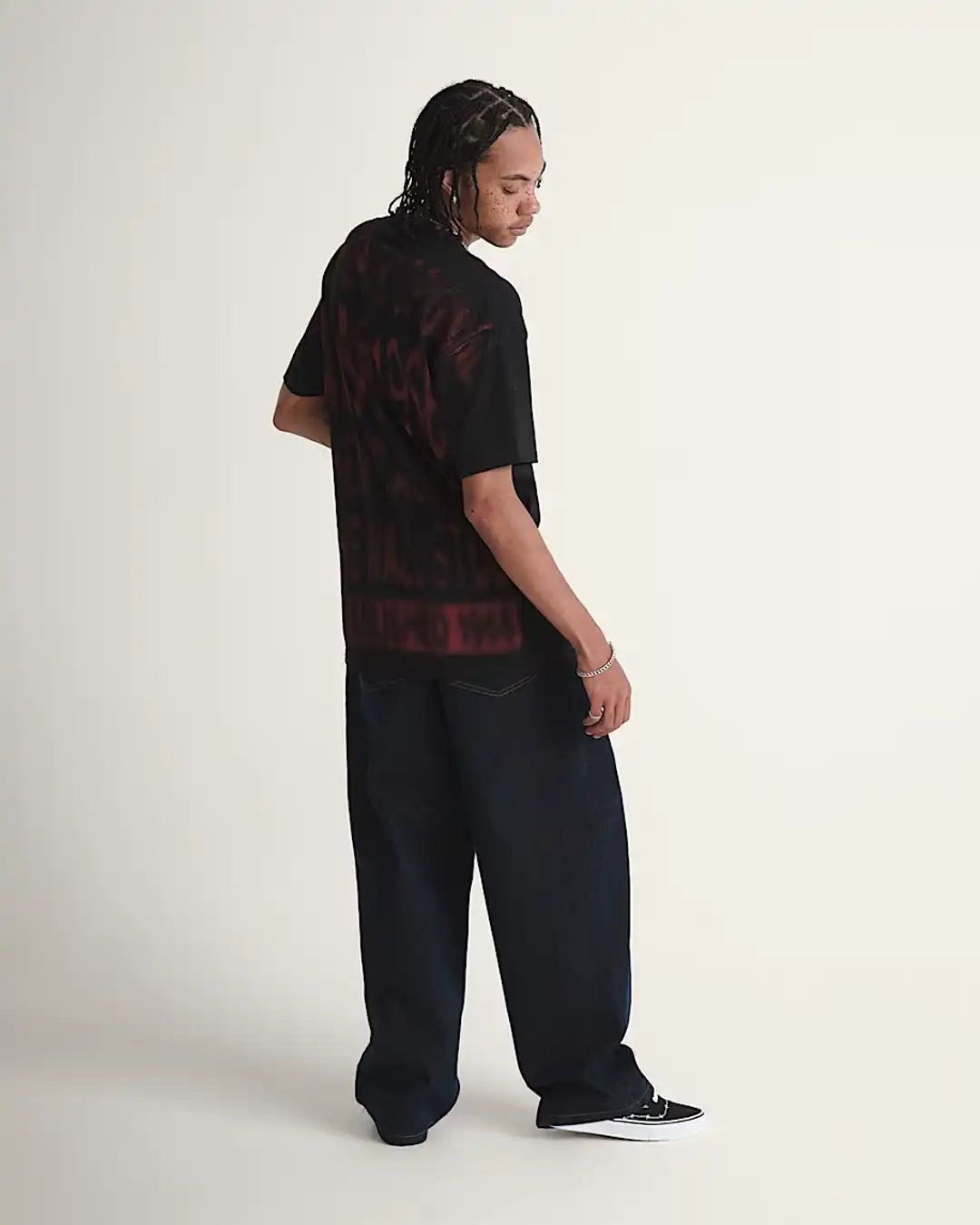 Check-5 Baggy Denim Jeans - Dark Rinse - Image 4