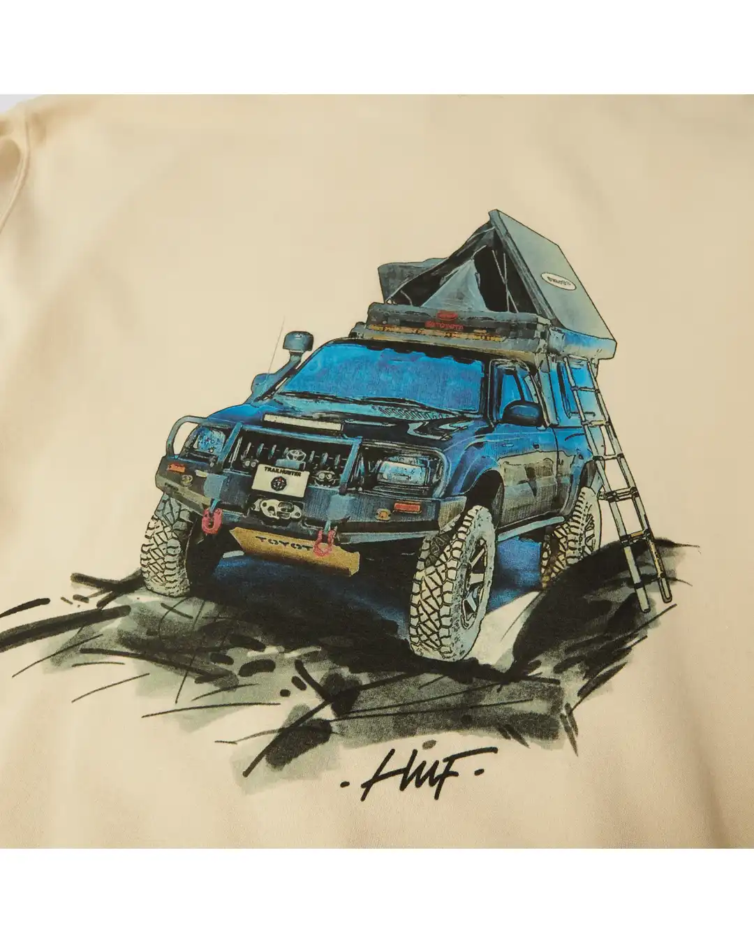 Toyota Th Tacoma Overland Hoodie - Sand - Image 4