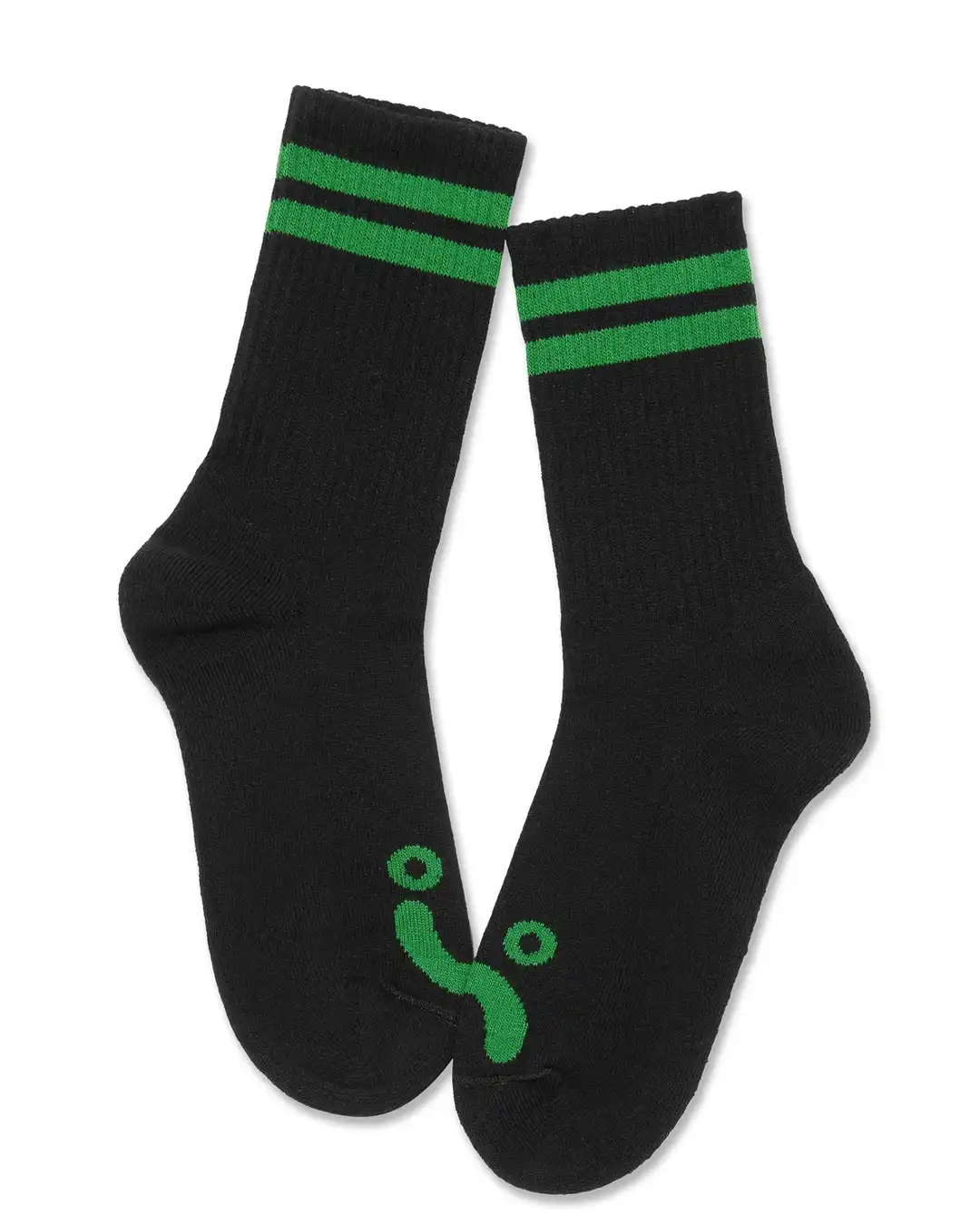 Happy Sad Rip Socks - Black/Green - Image 2