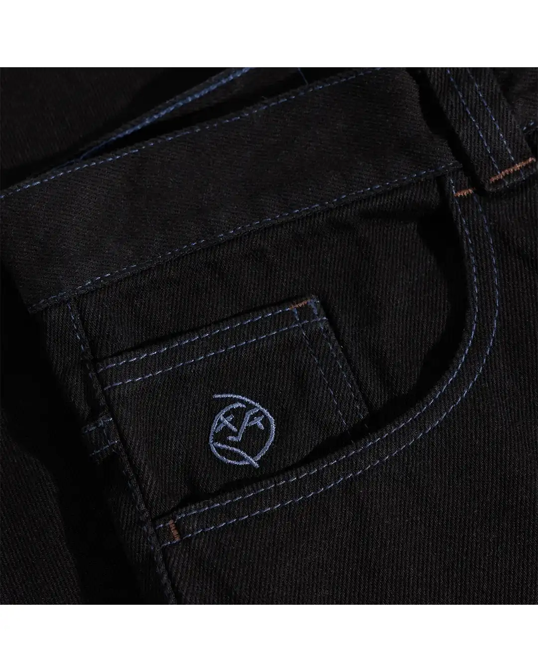 Big Boy Denim Jeans - Black/Blue Stitching - Image 2