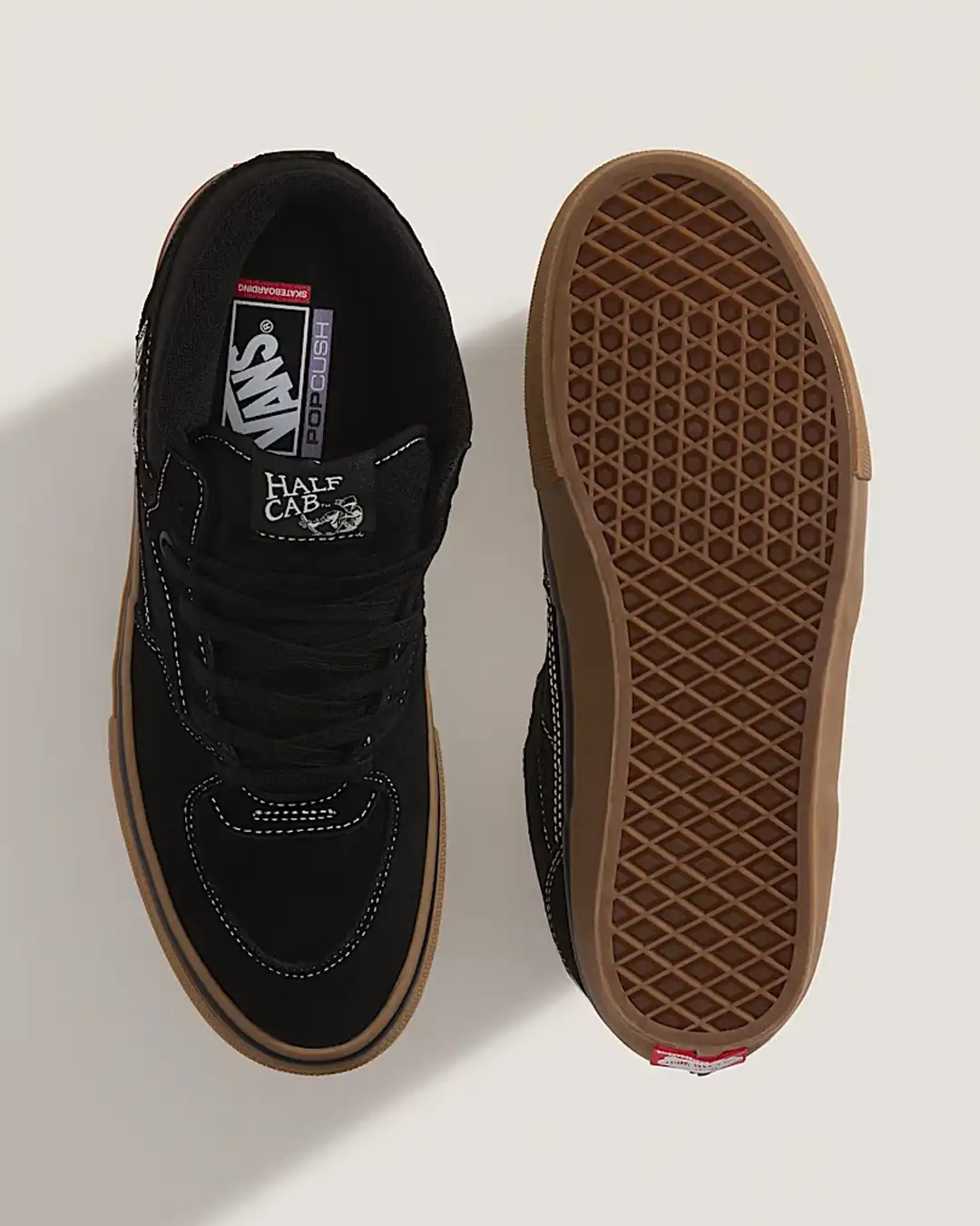 Skate Half Cab Shoes - Black/Gum/White - Image 3