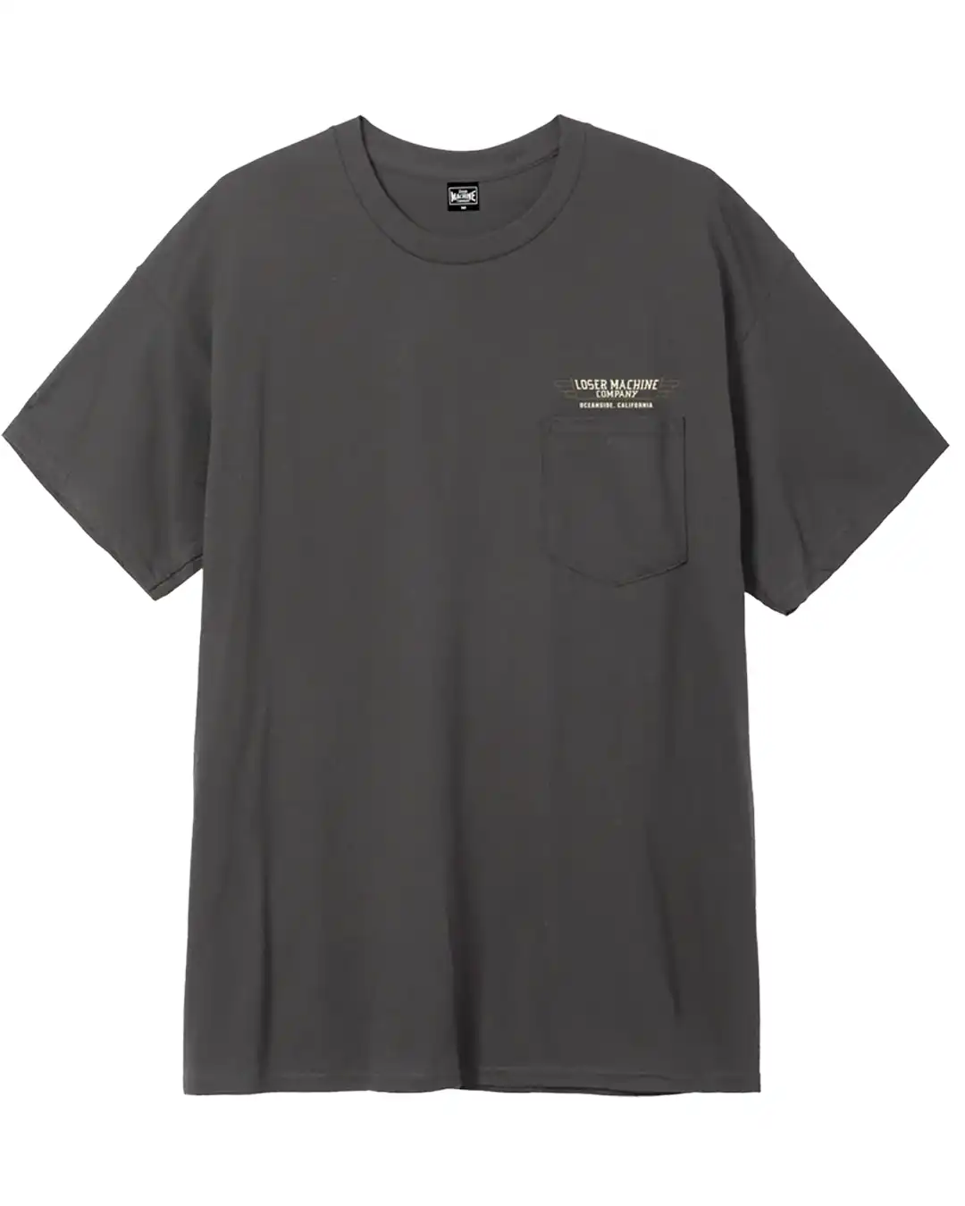 Fly Wheel Pocket T-Shirt - Charcoal - Image 2
