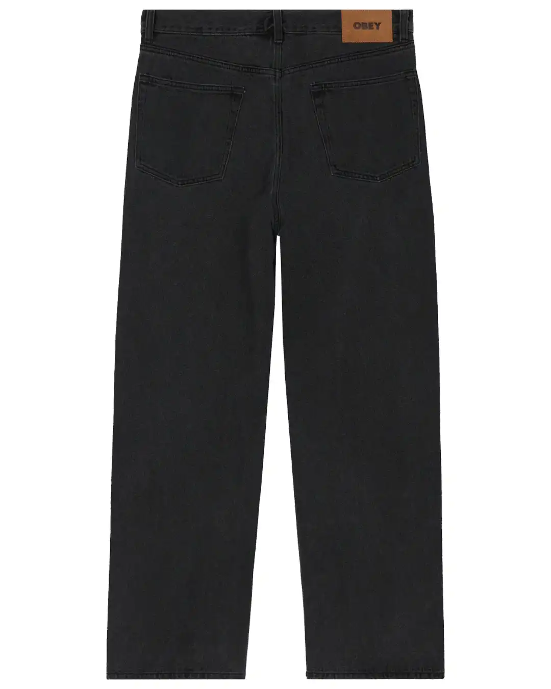 Classic Baggy Denim Jeans - Black Ash - Image 2