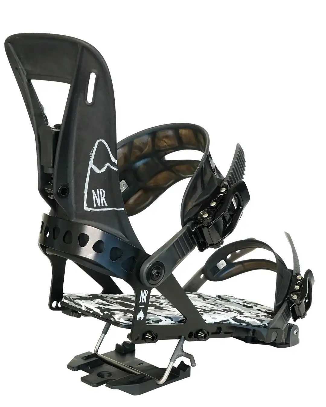 Nr Pro Snowboard Bindings - White Camo 2027 - Image 4