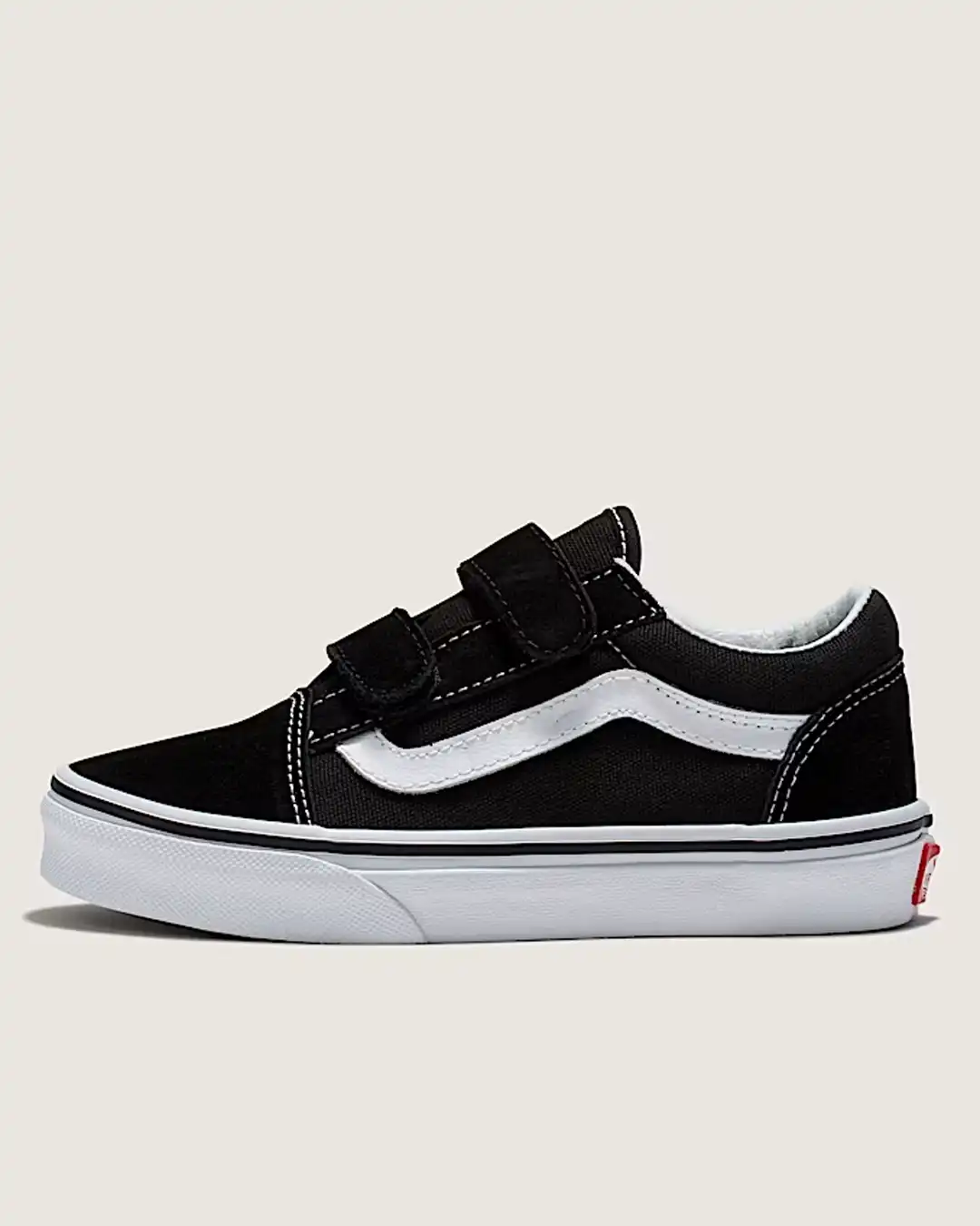 Little Kids Old School V Shoes - Black/True White - Image 2