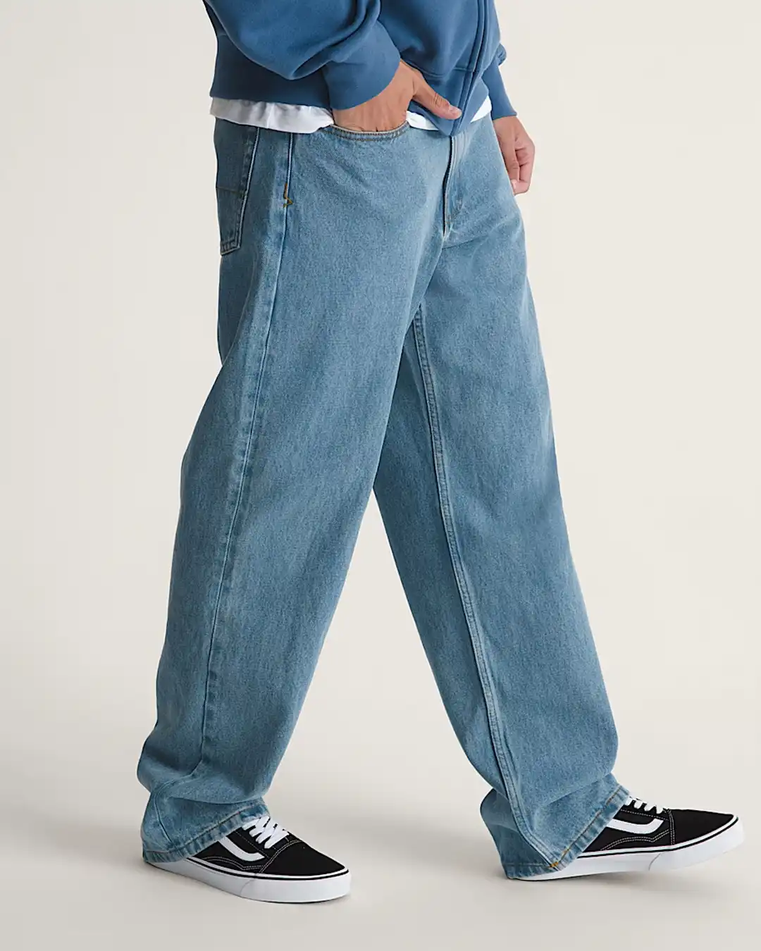 Check-5 Loose Jeans - Stonewash/Blue - Image 4