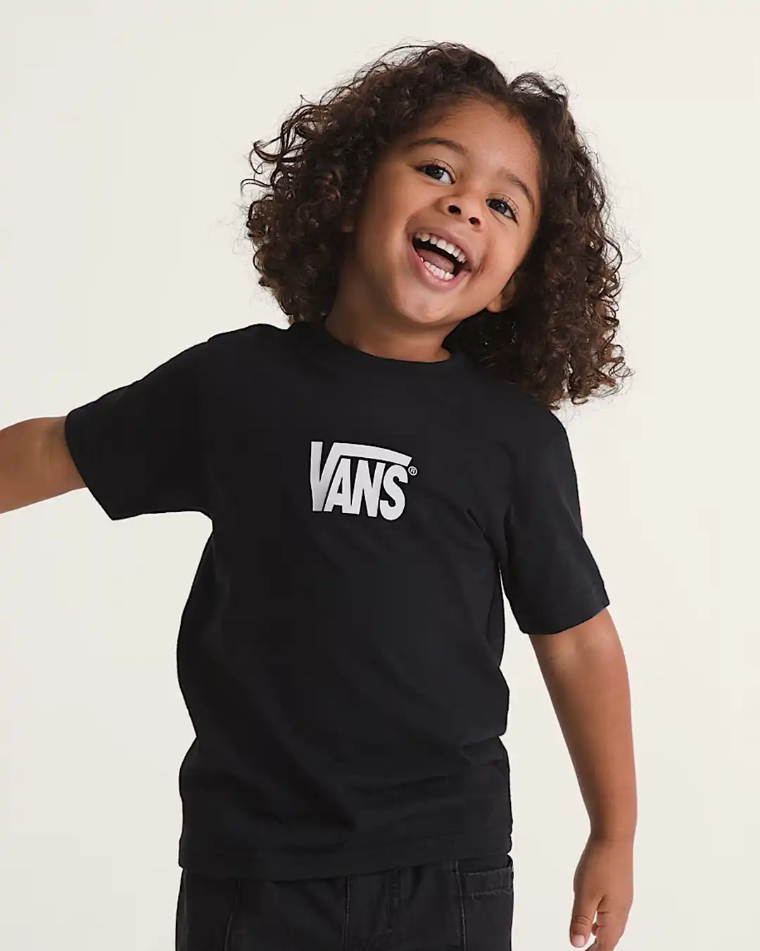 Little Kids Stretch Logo T-Shirt - Black - Image 2