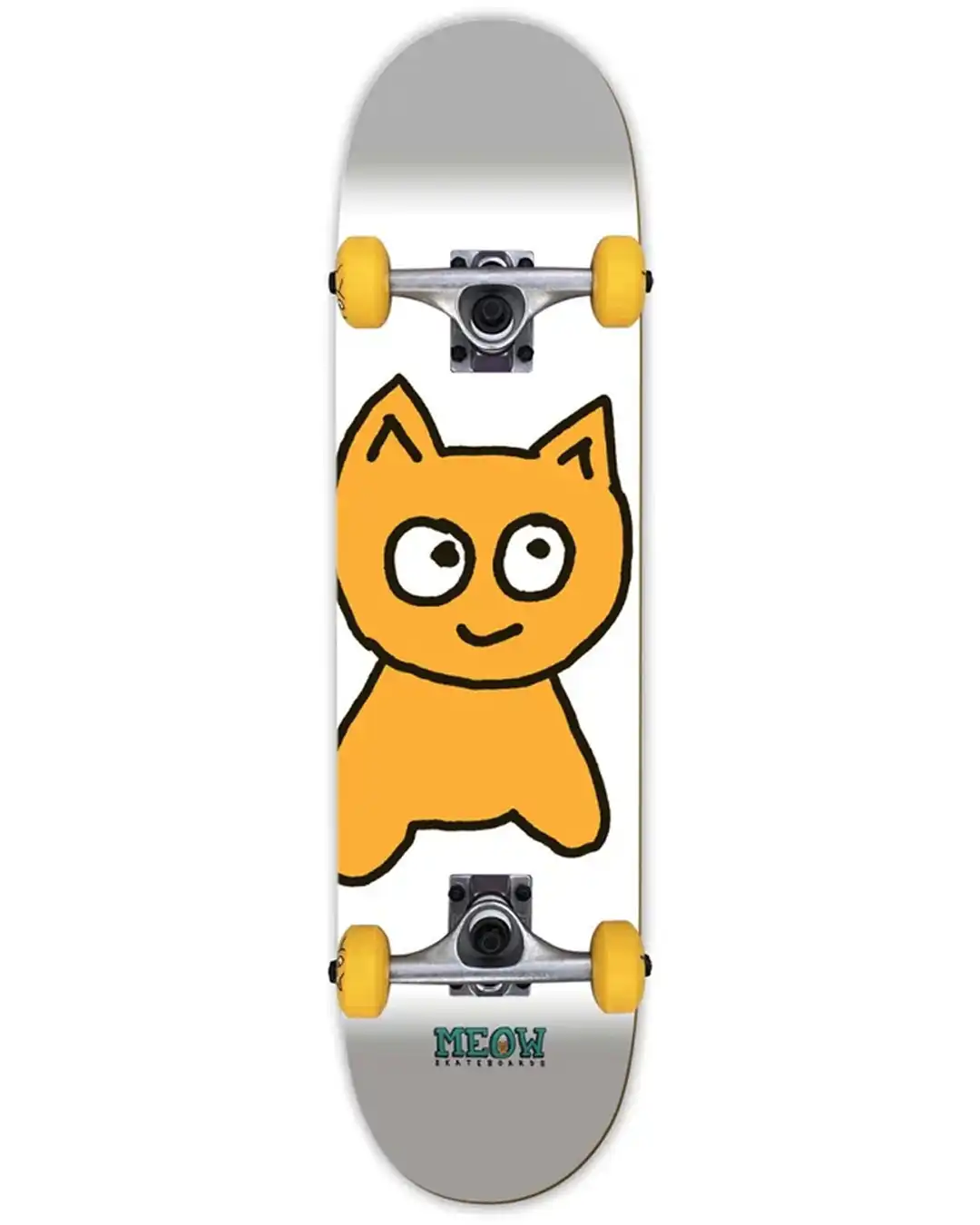Big Cat Complete Skateboard - White 8.0