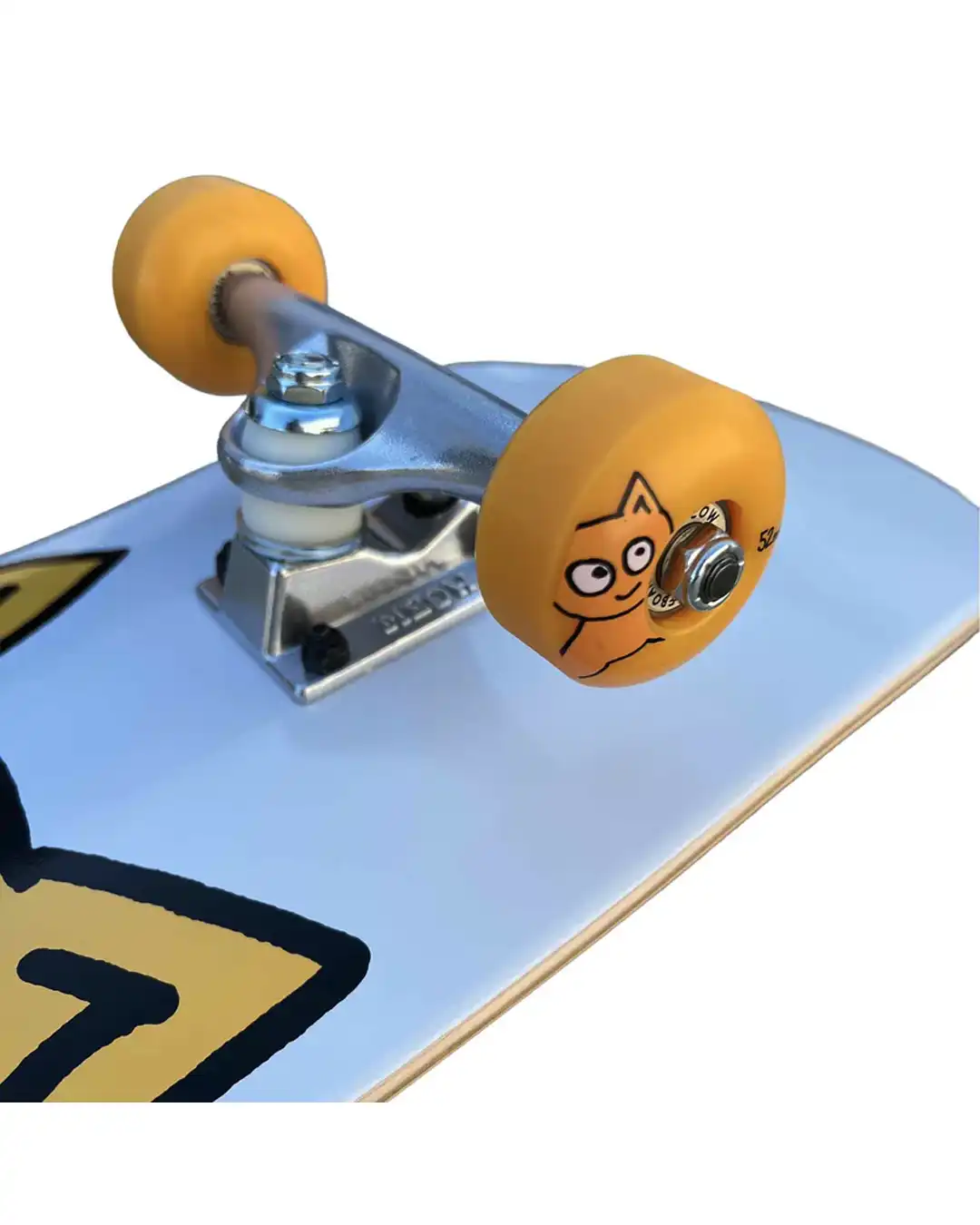 Big Cat Complete Skateboard - White 7.0 - Image 3