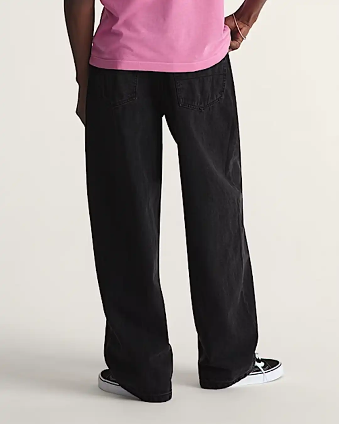 Check-5 Baggy Denim Jeans - Black - Image 5