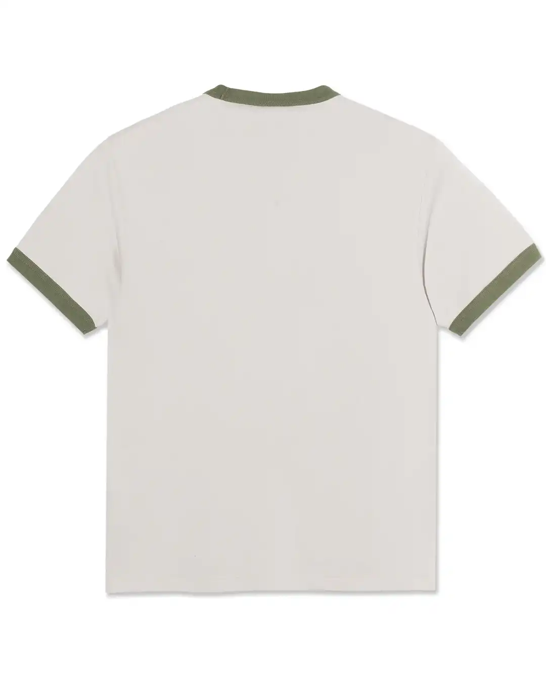 Ringer T-Shirt - Pale Taupe/Army Green - Image 2