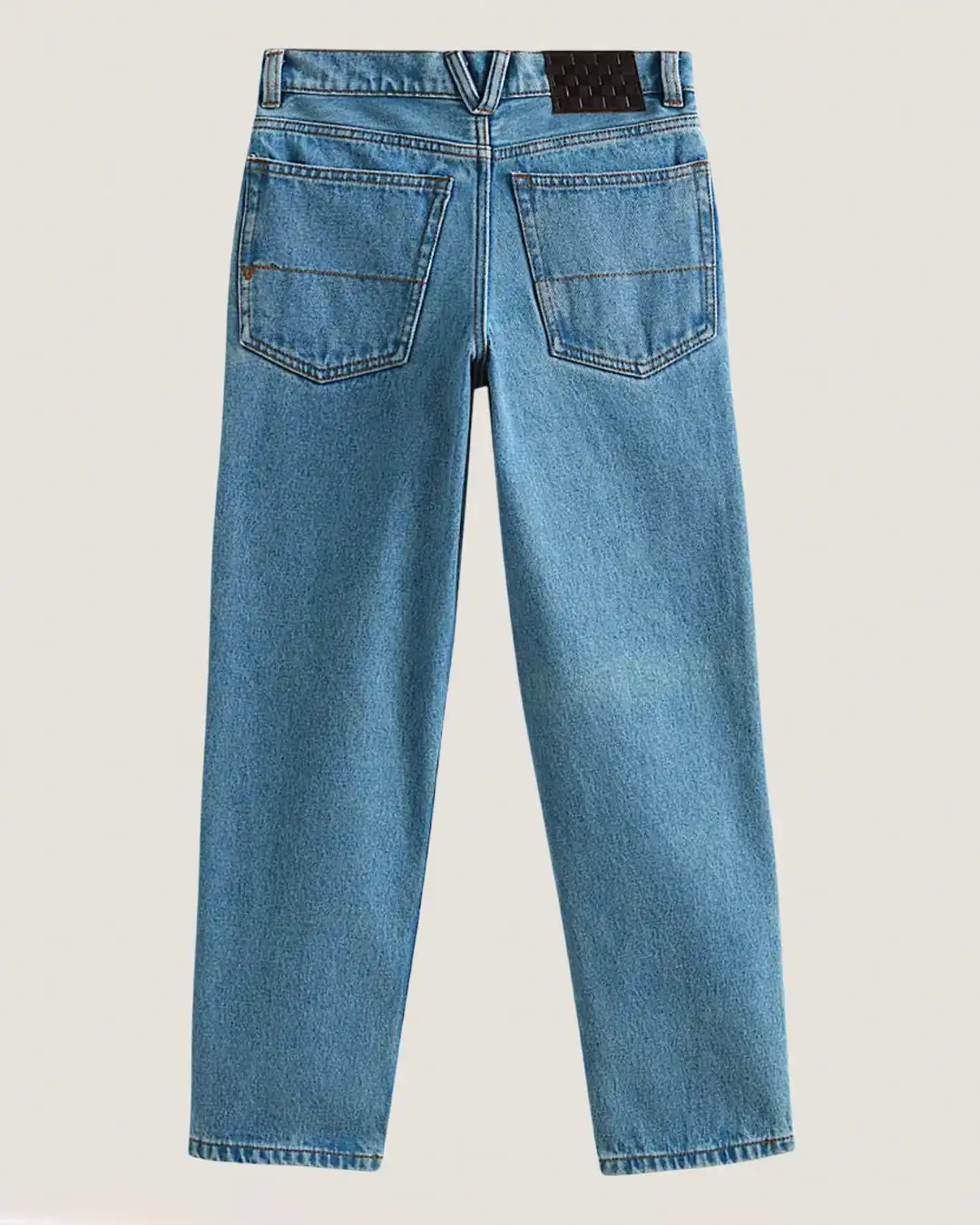 Kids Check-5 Loose Denim Pants - Stonewash/Blue - Image 2