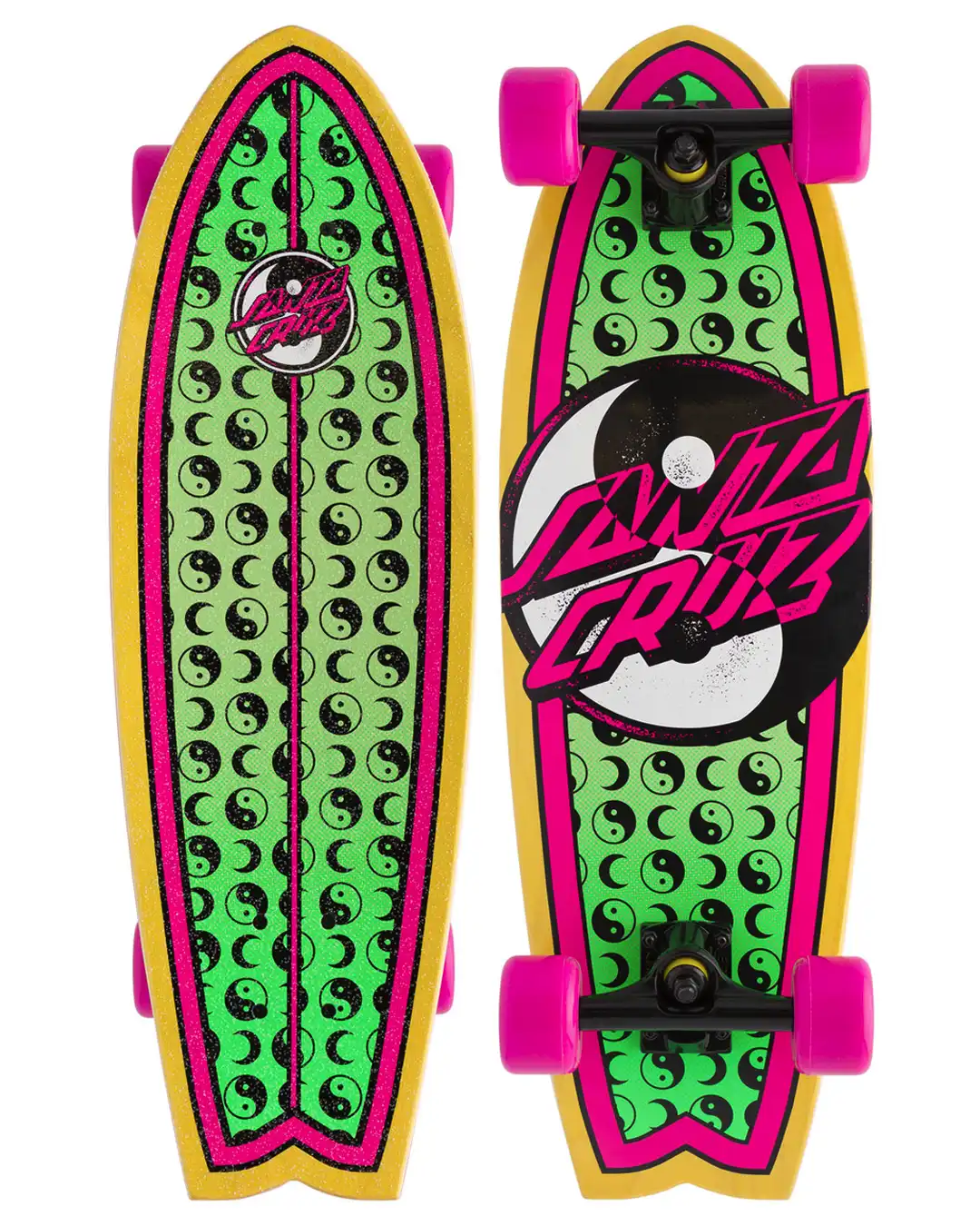 Shark Yin Yang Dot Complete Cruiser Skateboard