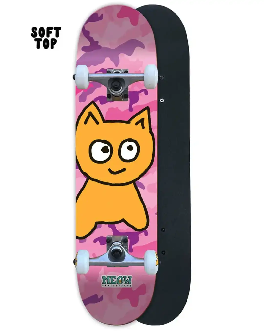 Big Cat Soft Top 6.75 Complete Skateboard - Pink Camo