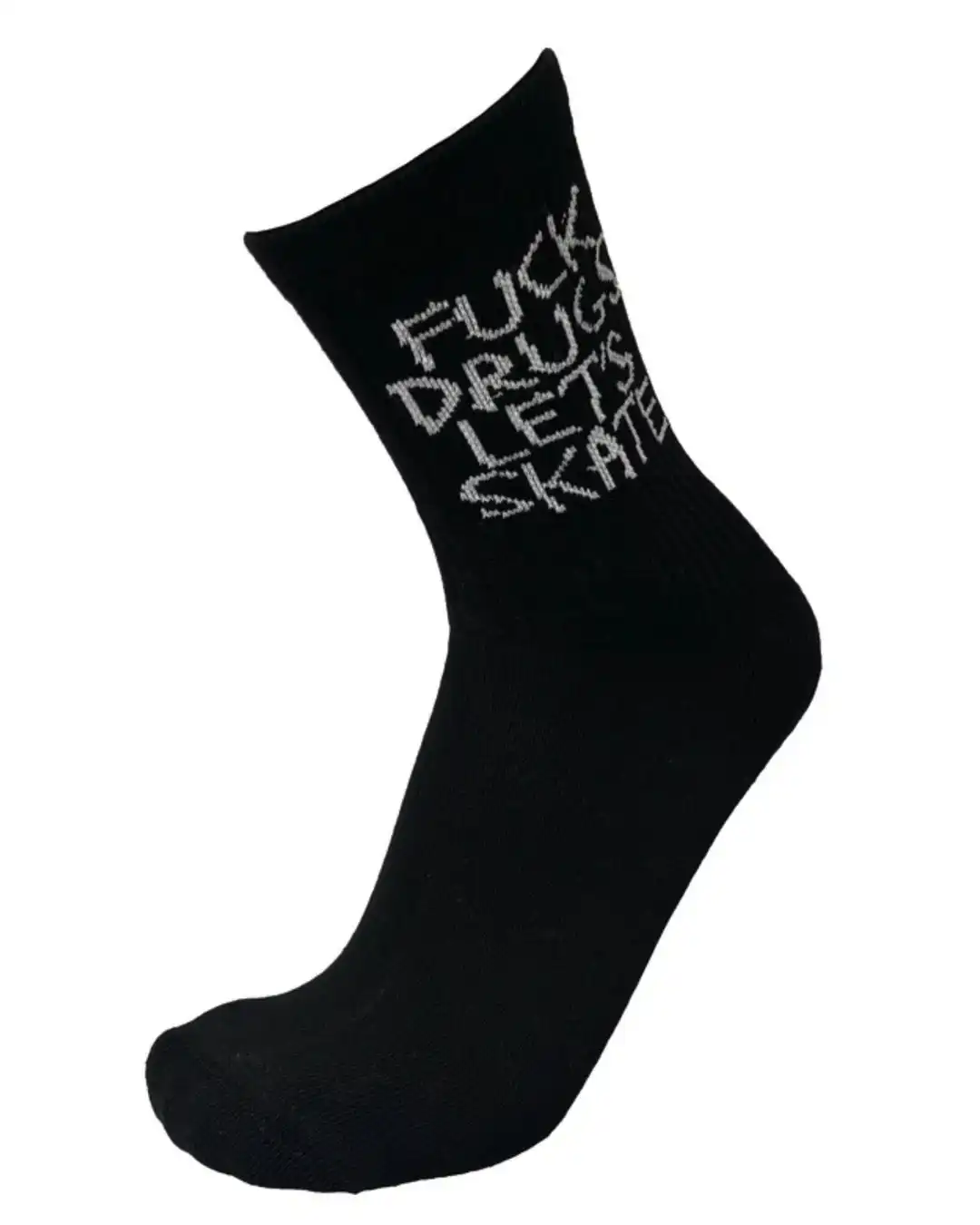 Fuck Drugs Socks - Black