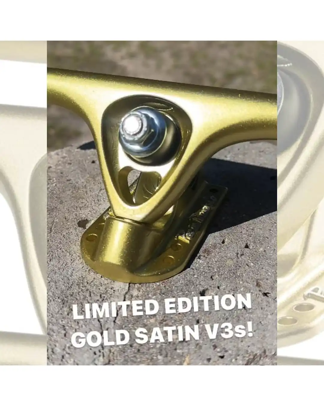 Reverse Kingpin V3 180Mm Longboard Trucks - Gold Satin - Image 3