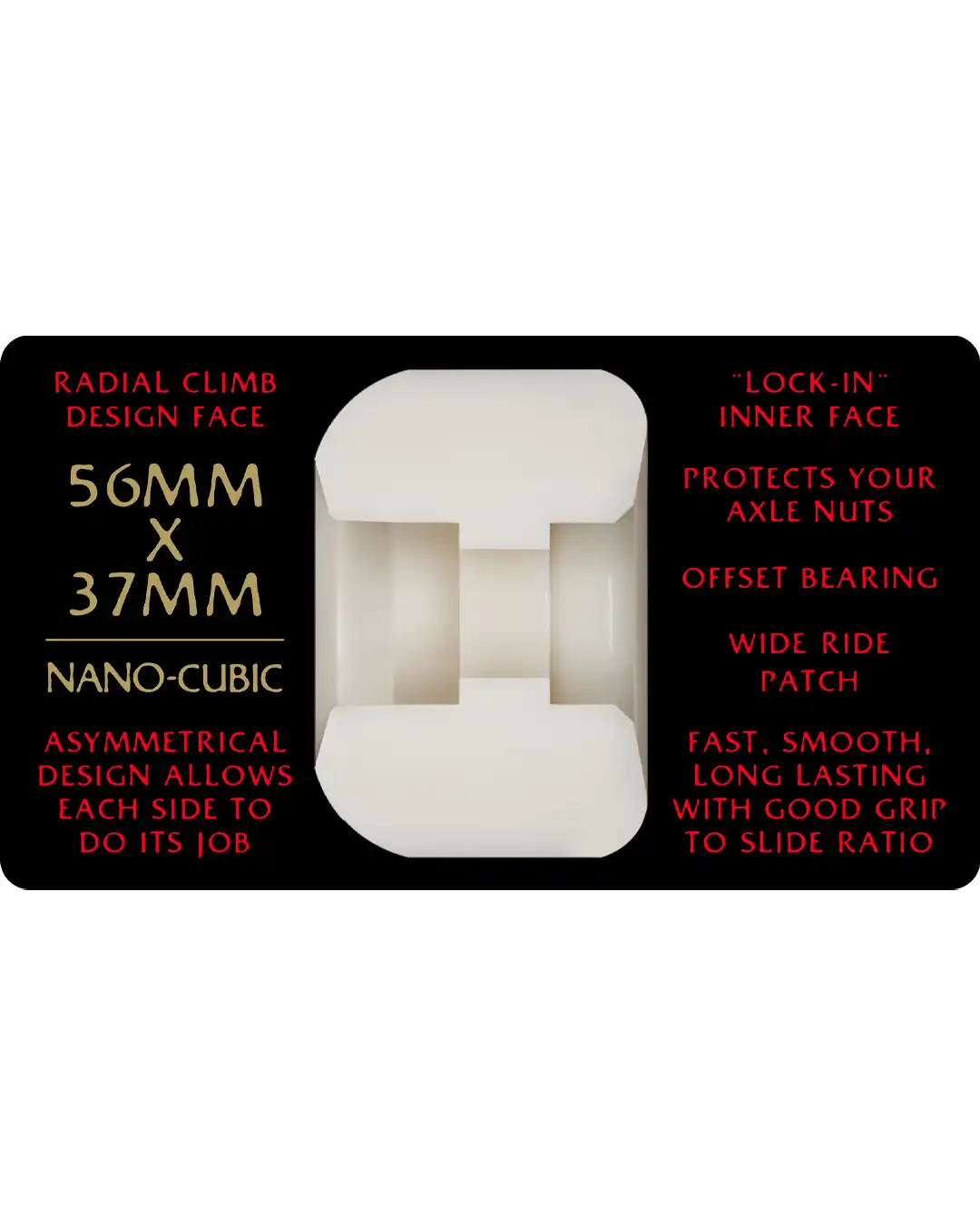 Nano Cubic Dragon Formula 93A Skateboard Wheels - 56mm - Image 3