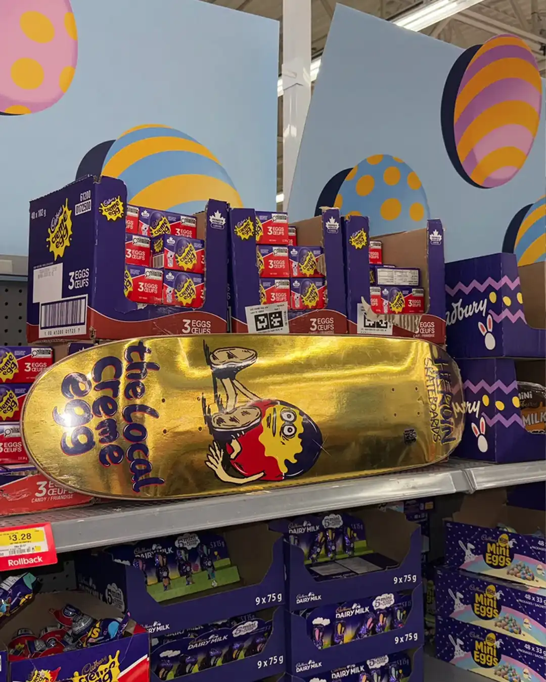 The Local Creme Egg Skateboard Deck - Image 3