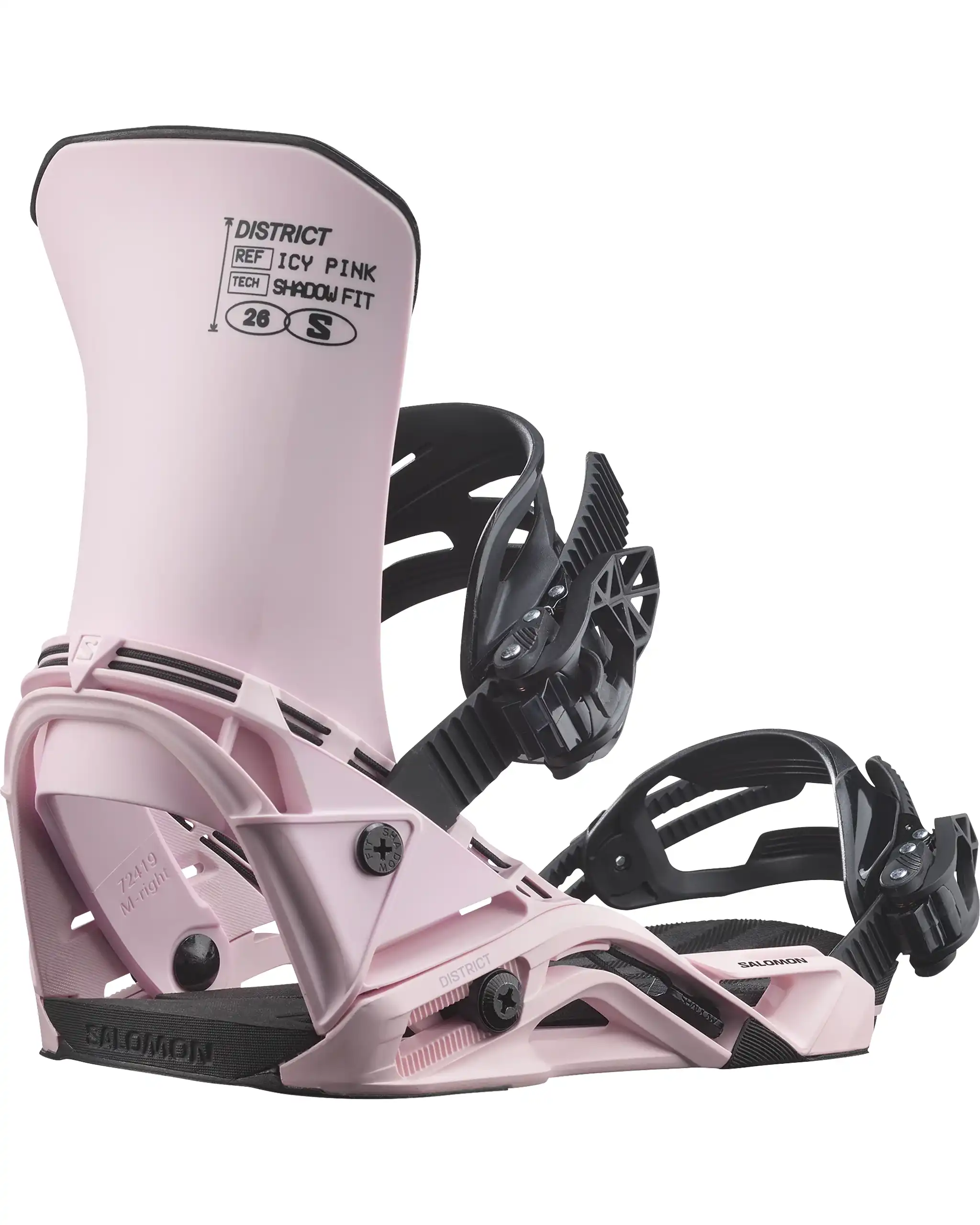 District Snowboard Bindings - Icy Pink 2027