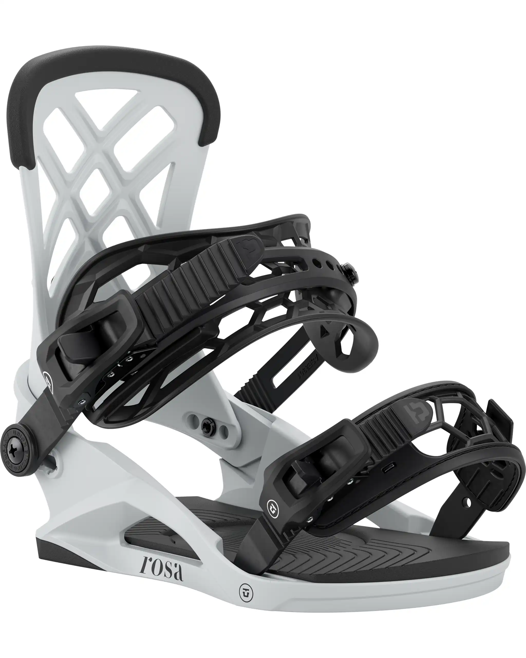 Rosa Womens Snowboard Bindings - Light Grey 2027 - Image 2