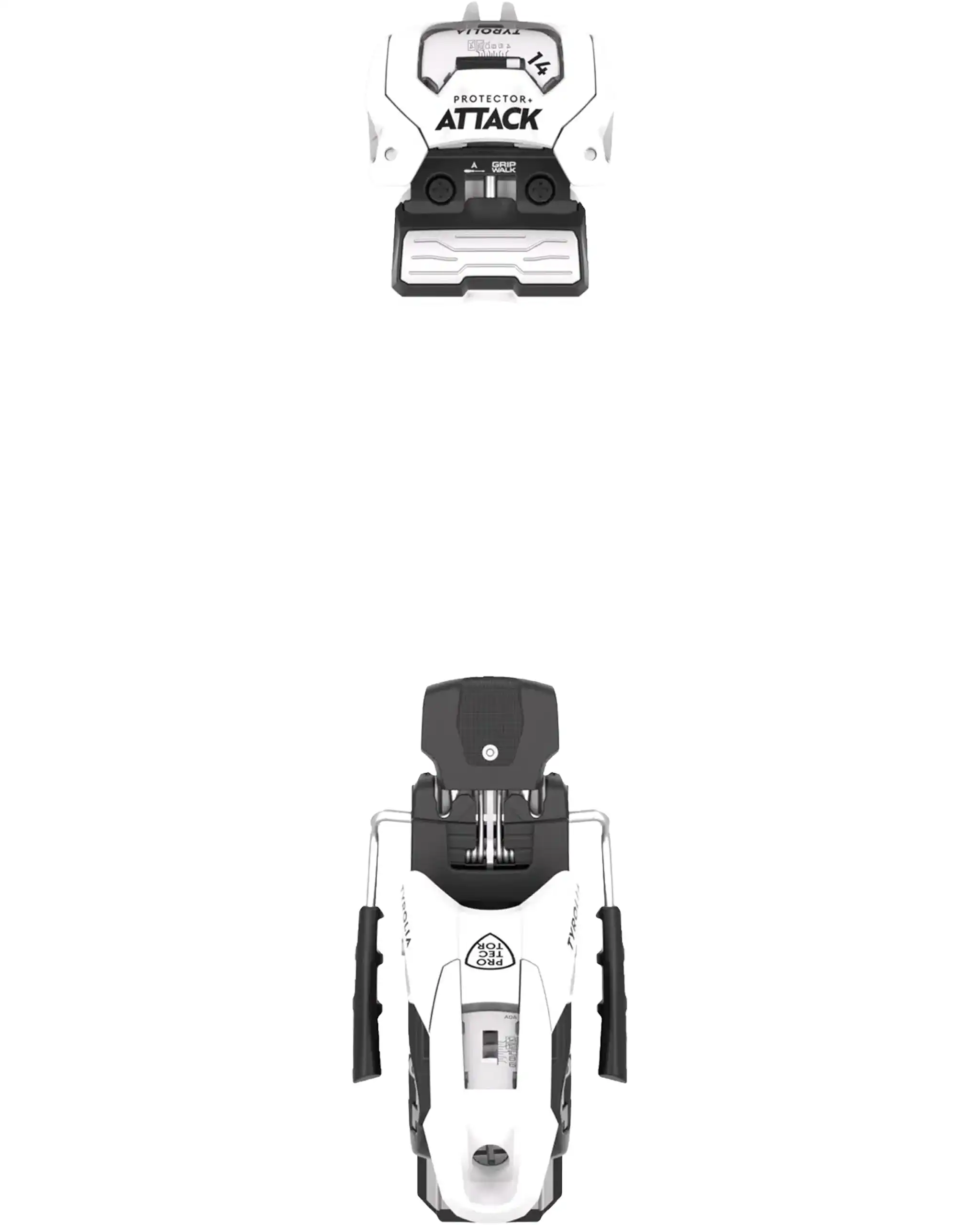 Protector+ Attack 14 Gw Ski Bindings - White 2027 - Image 4