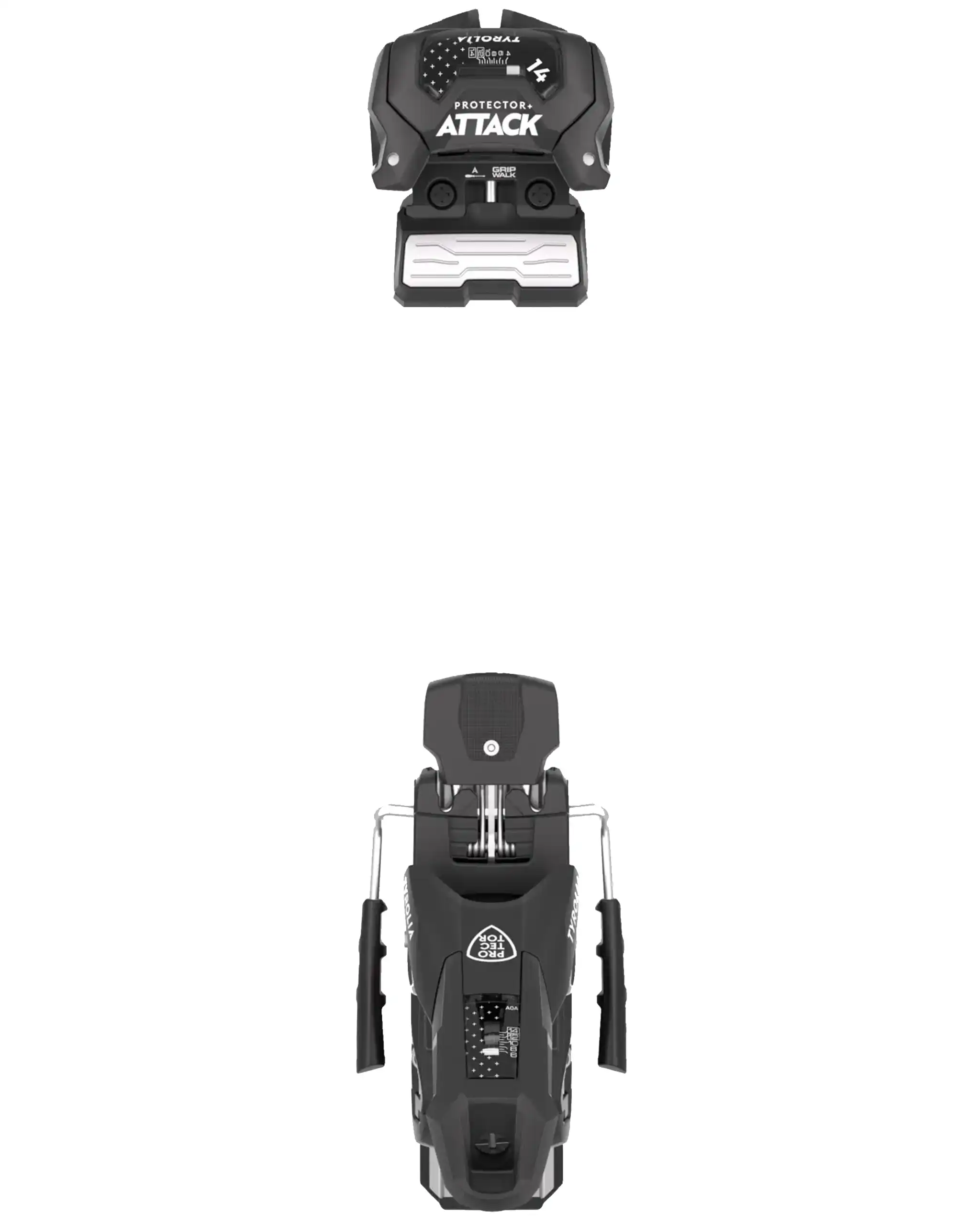 Protector+ Attack 14 Gw Ski Bindings - Black 2027 - Image 4