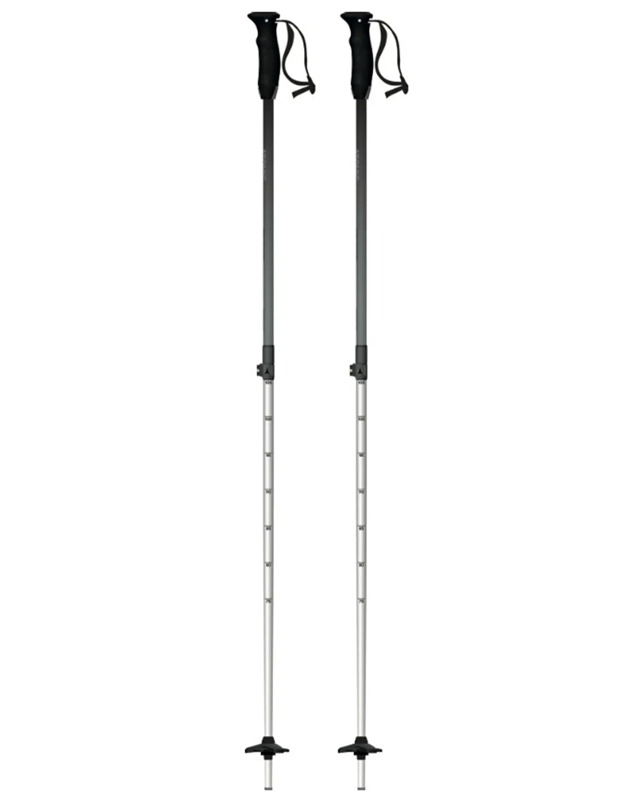 Revent Jr Telescopic Ski Poles - Black