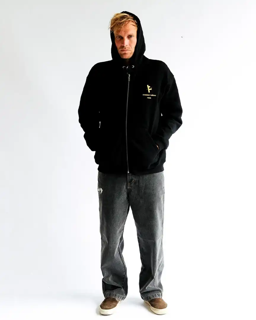 Slant F Zt Zip Hoodie - Black - Image 3