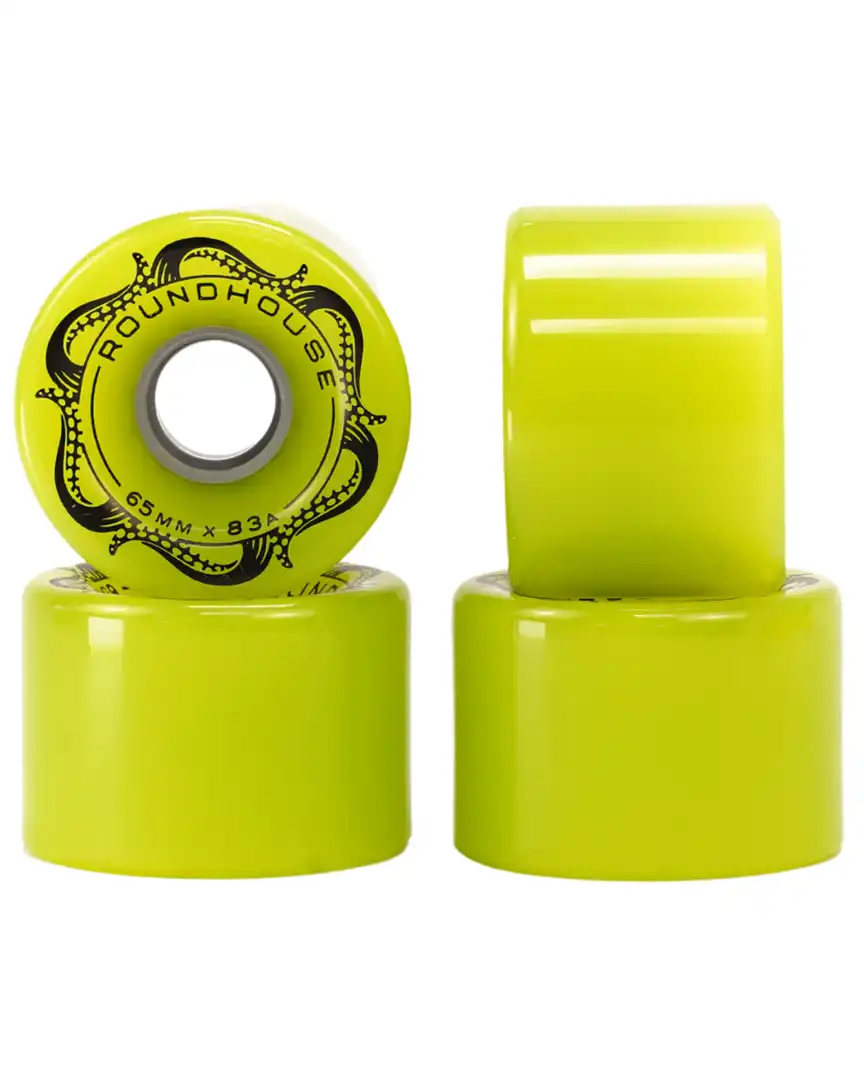 Roundhouse Slick 83A Longboard Wheels - Green Glo - Image 2