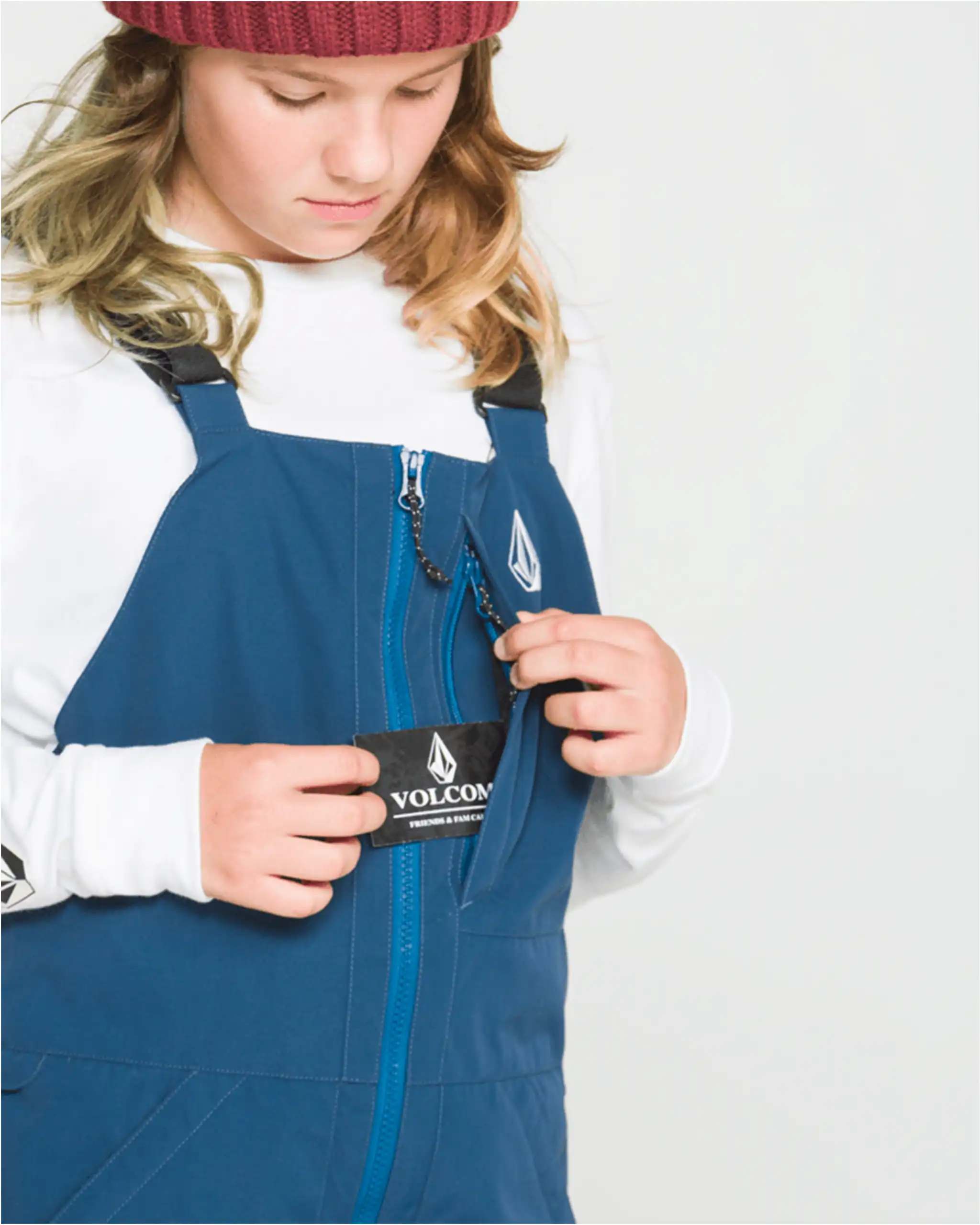 Barkley Insulated Youth Snow Bib - Blue - Image 4