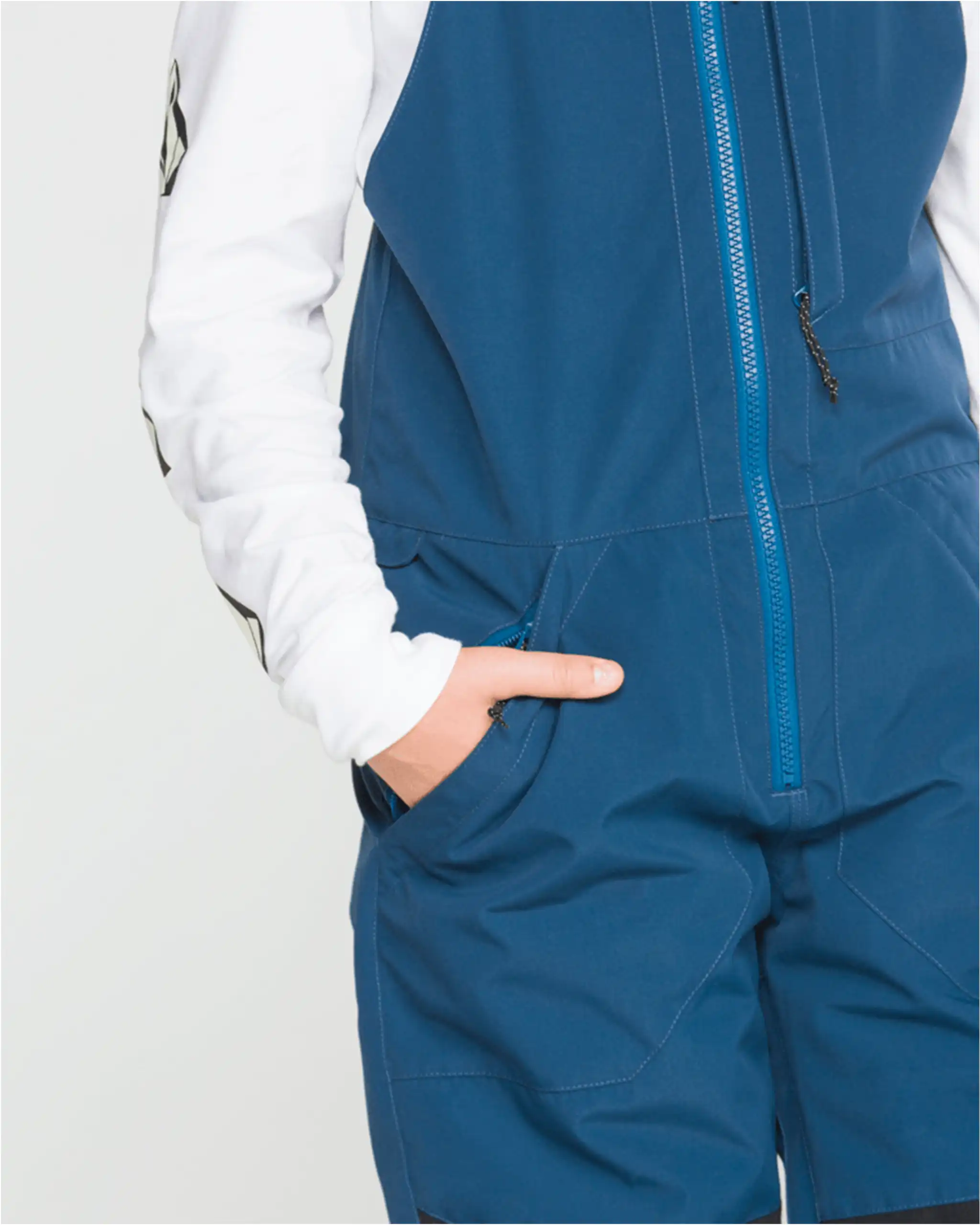 Barkley Insulated Youth Snow Bib - Blue - Image 5