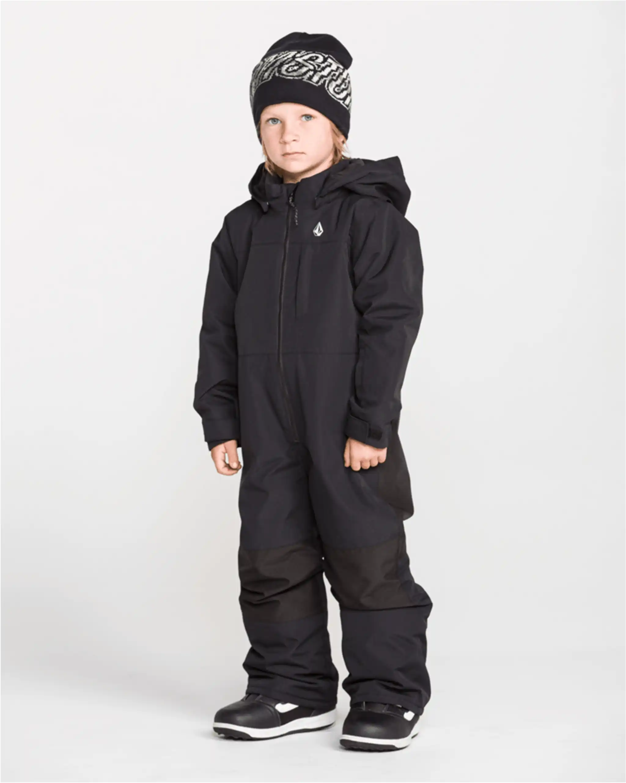 Little Flurry One Piece Kid's Winter Suit - Black - Image 5