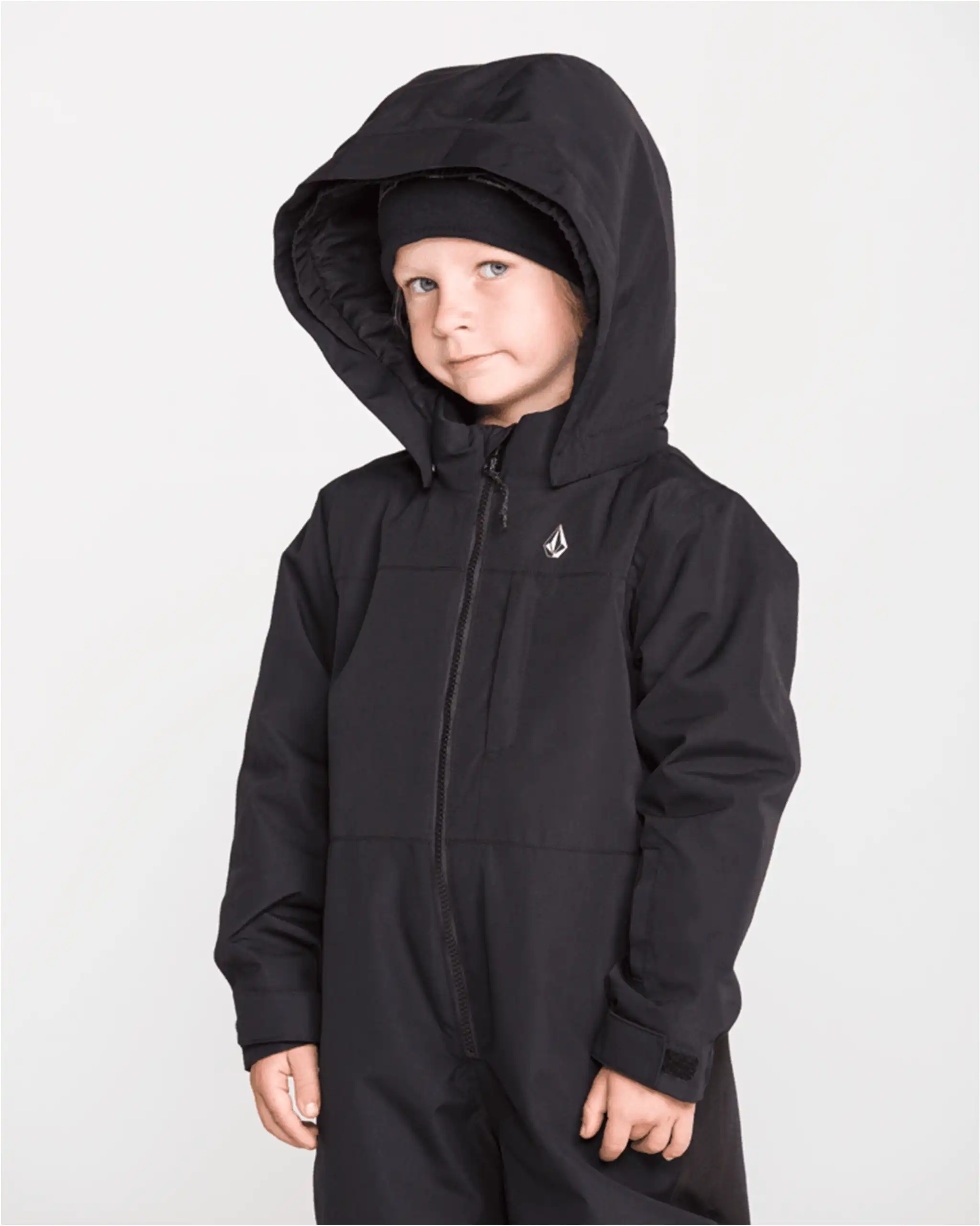 Little Flurry One Piece Kid's Winter Suit - Black - Image 6