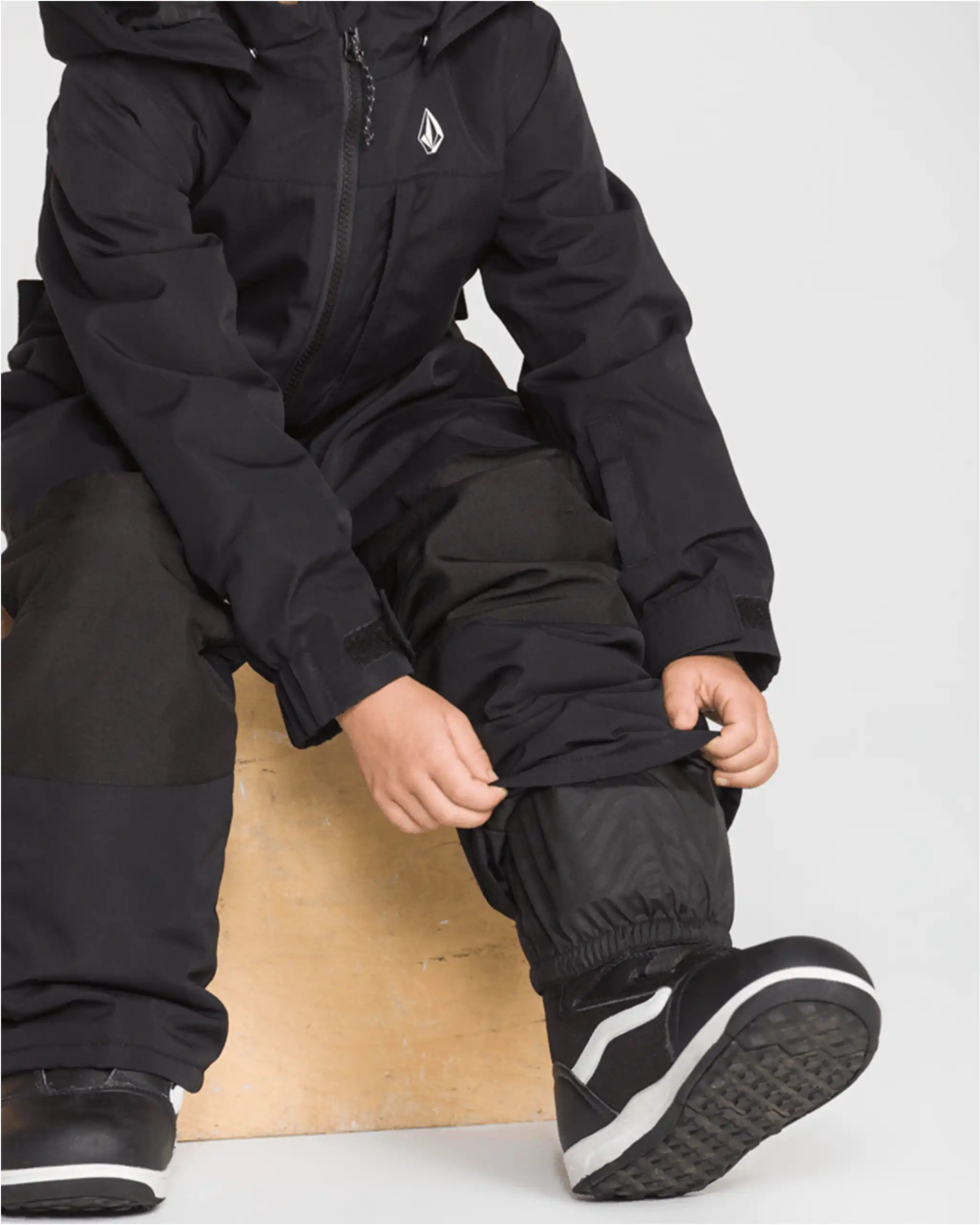 Little Flurry One Piece Kid's Winter Suit - Black - Image 9