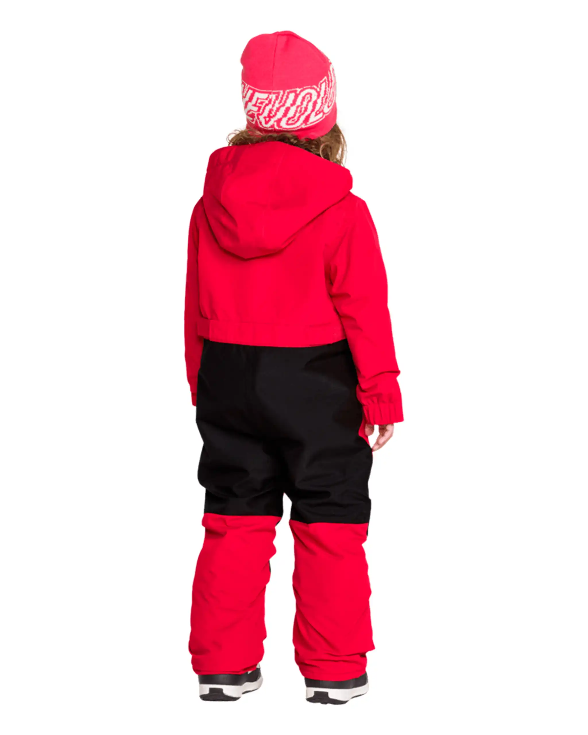 Little Flurry One Piece Kid's Winter Suit - Bright Cherry - Image 4